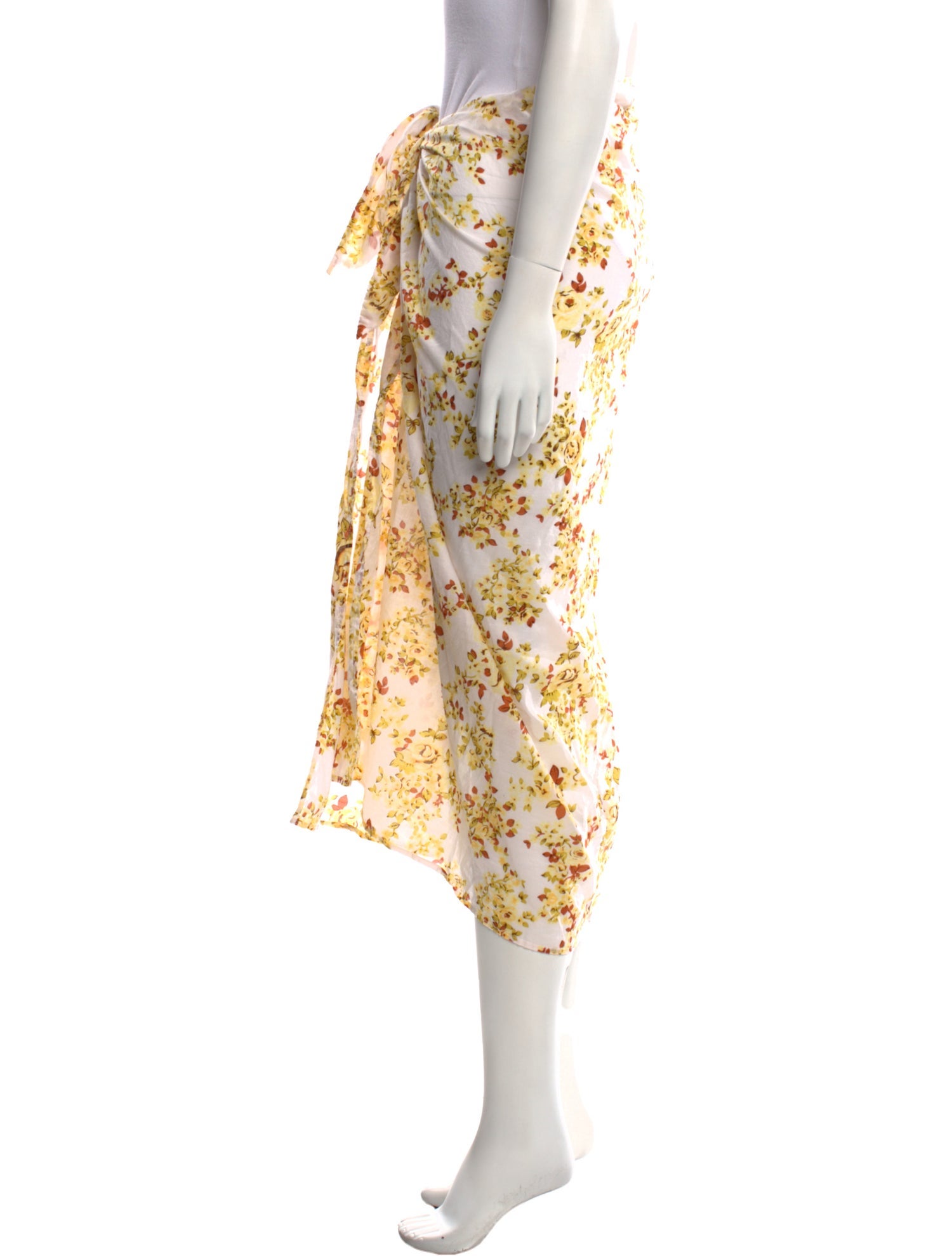 Faithfull The Brand Floral Print Midi Length Skirt