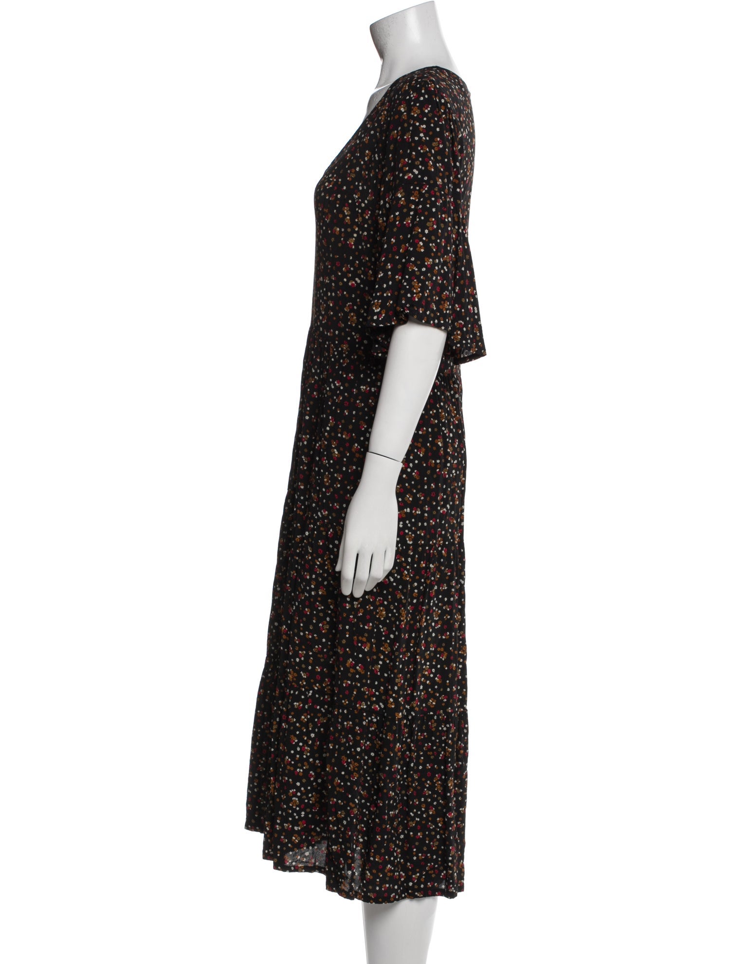 Faithfull The Brand Floral Print Midi Length Dress