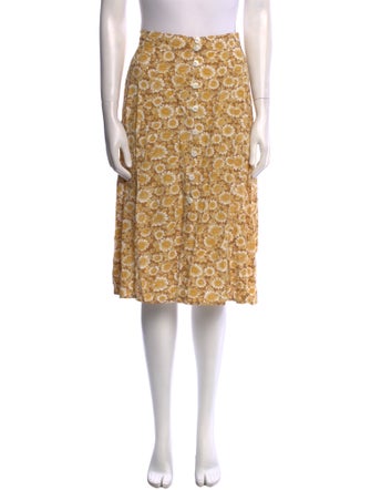 Faithfull The Brand Lace Pattern Knee-Length Skirt