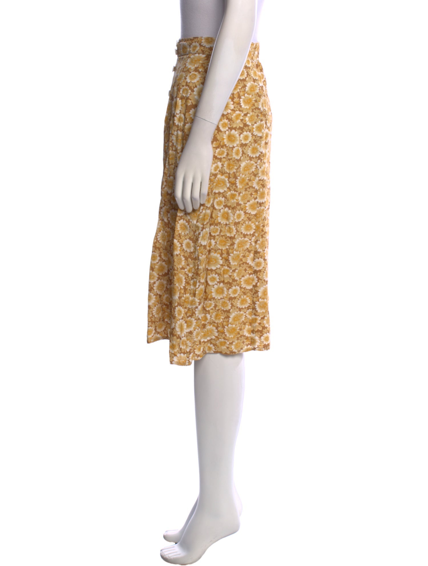 Faithfull The Brand Lace Pattern Knee-Length Skirt