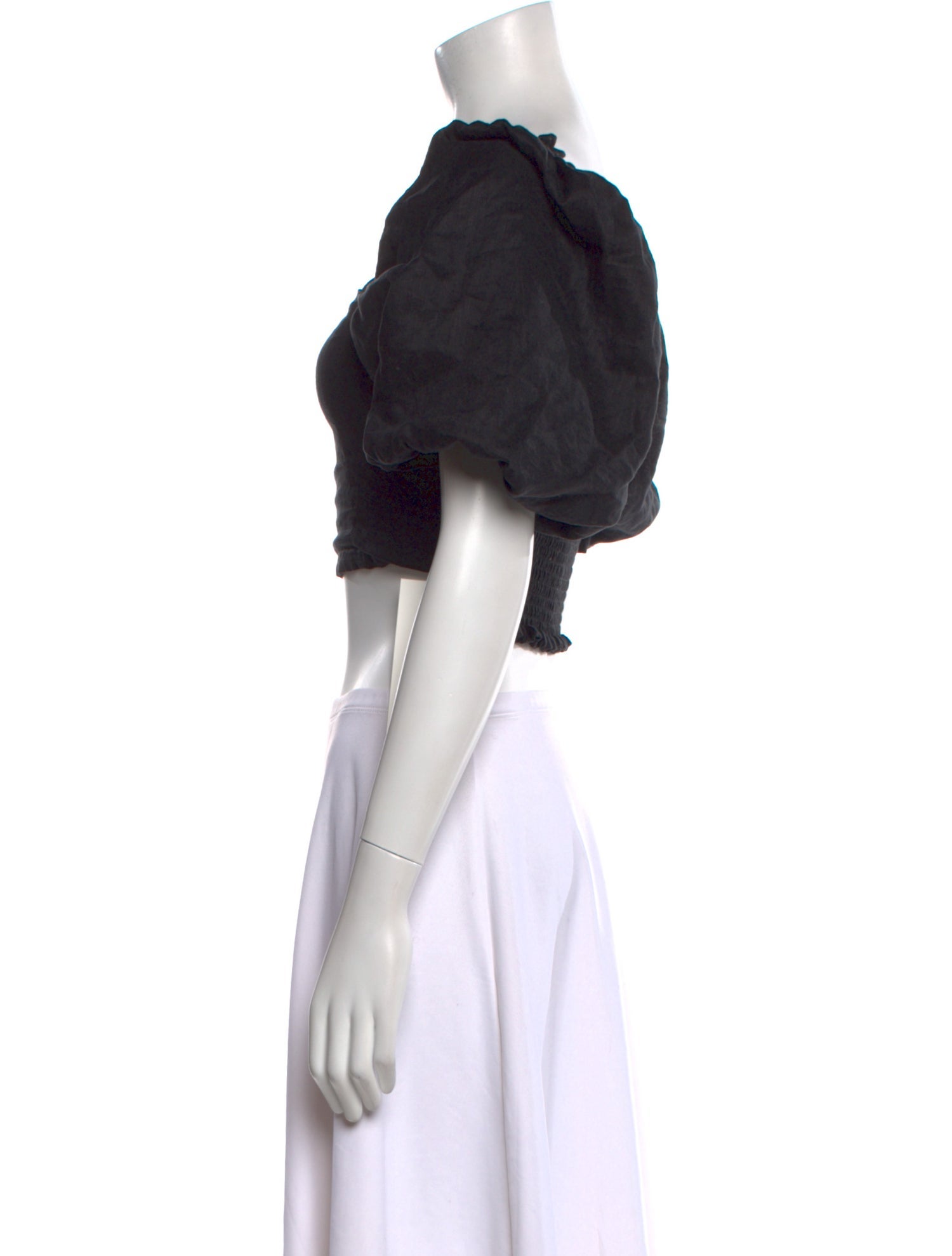 Faithfull The Brand Linen Square Neckline Crop Top