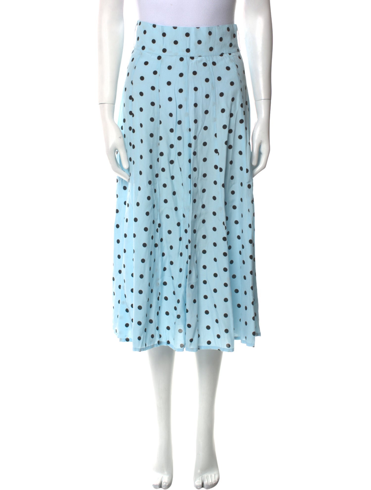Faithfull The Brand Polka Dot Print Midi Length Skirt