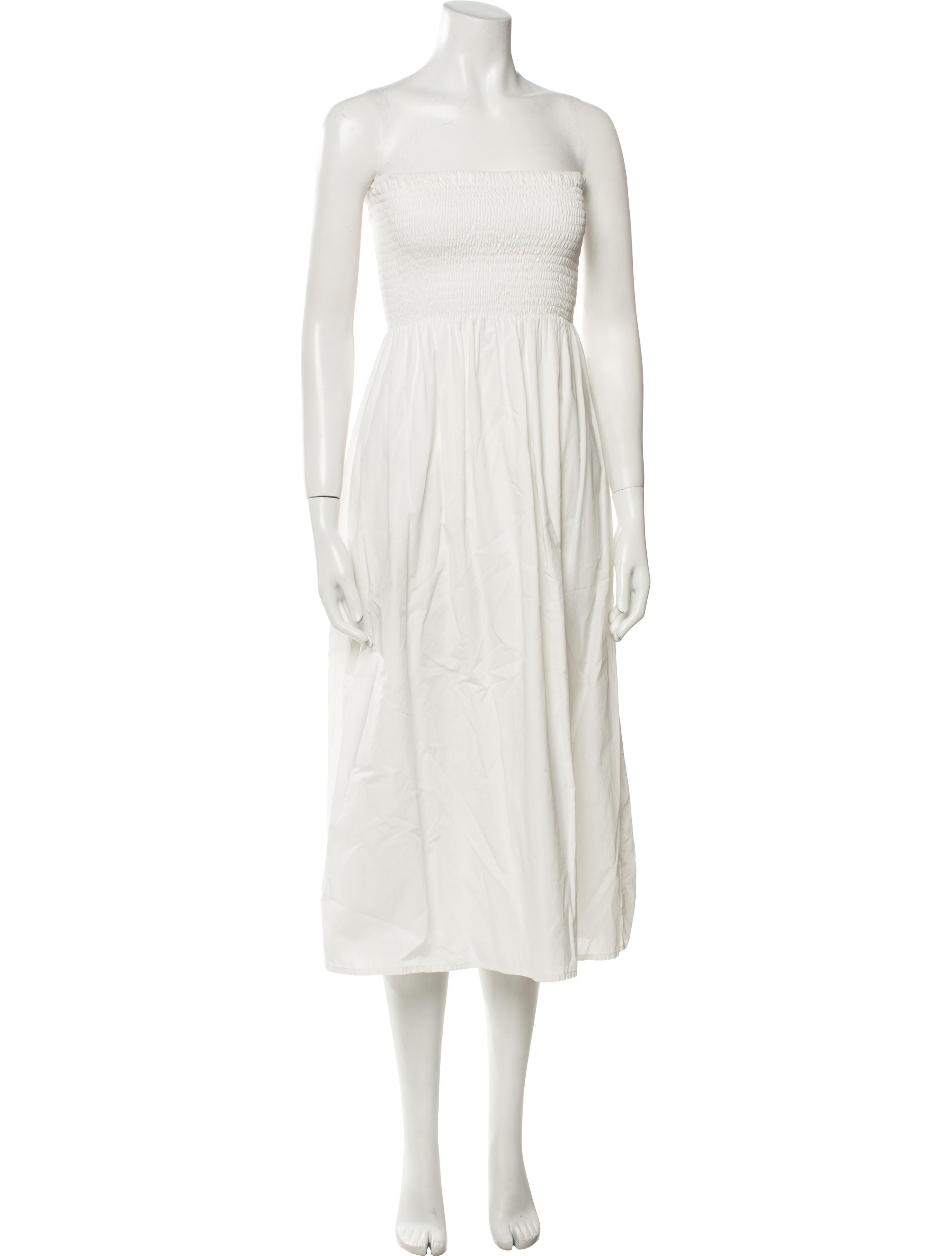 Faithfull The Brand Square Neckline Knee-Length Dress