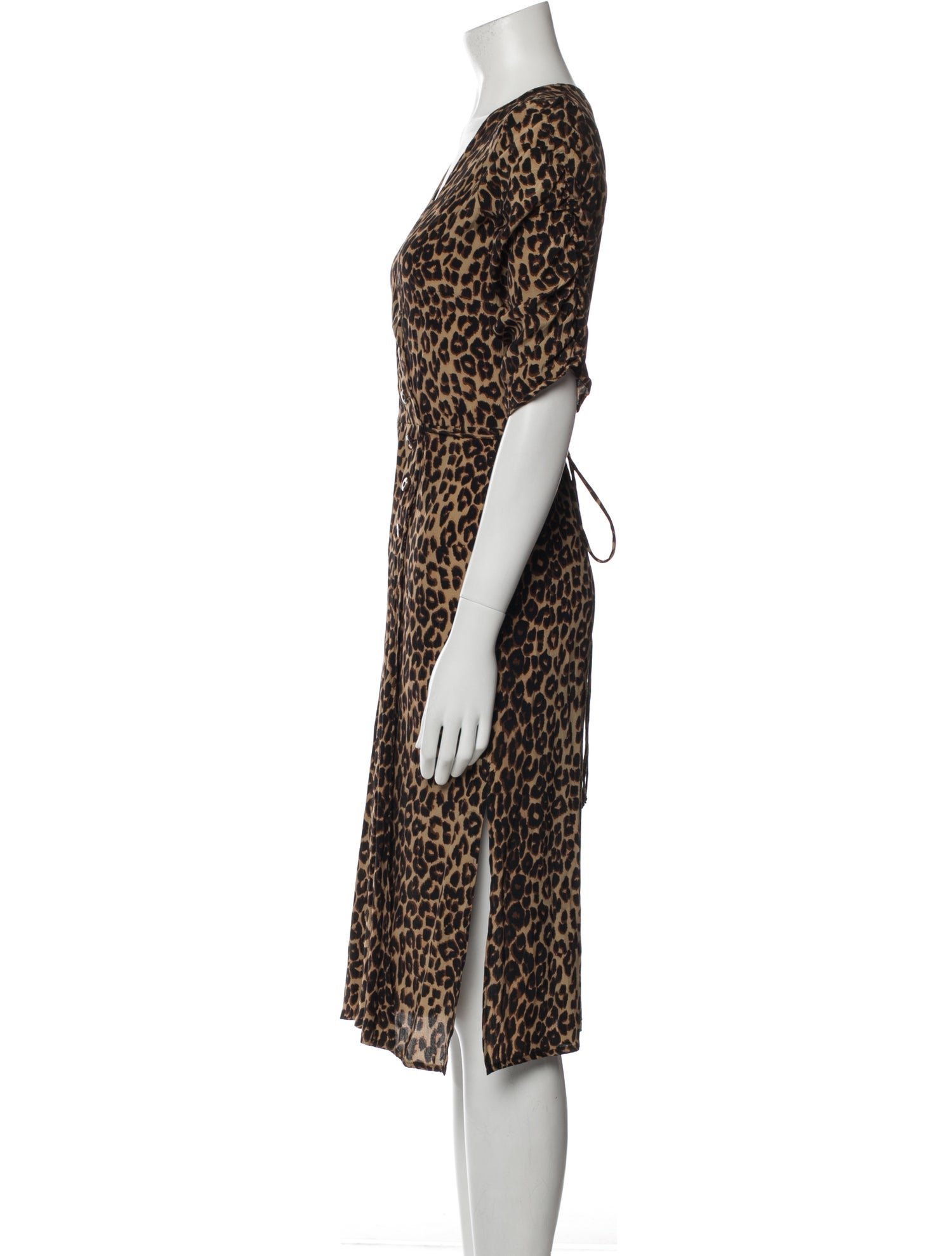 Faithfull The Brand Animal Print Midi Length Dress