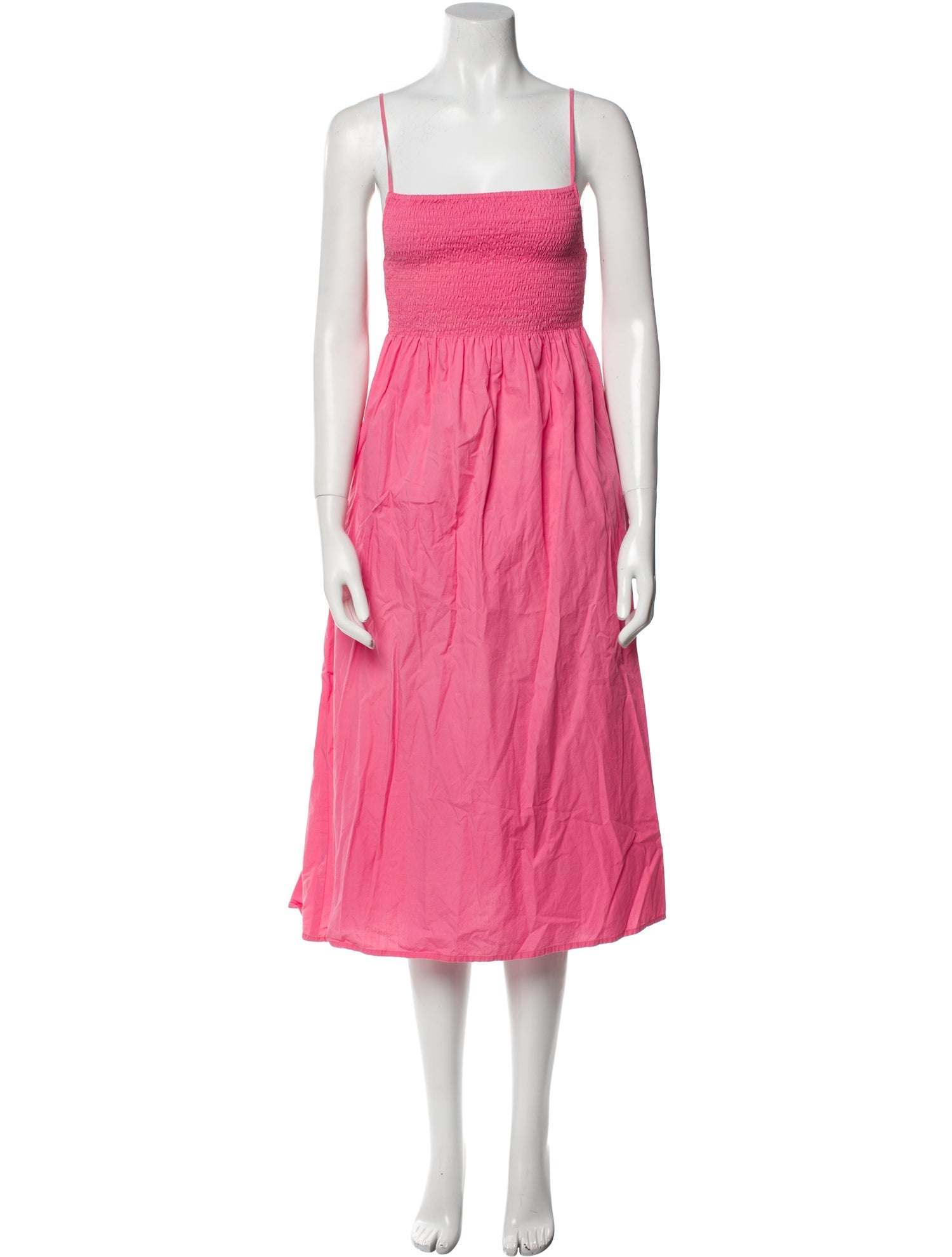 Faithfull The Brand Square Neckline Knee-Length Dress