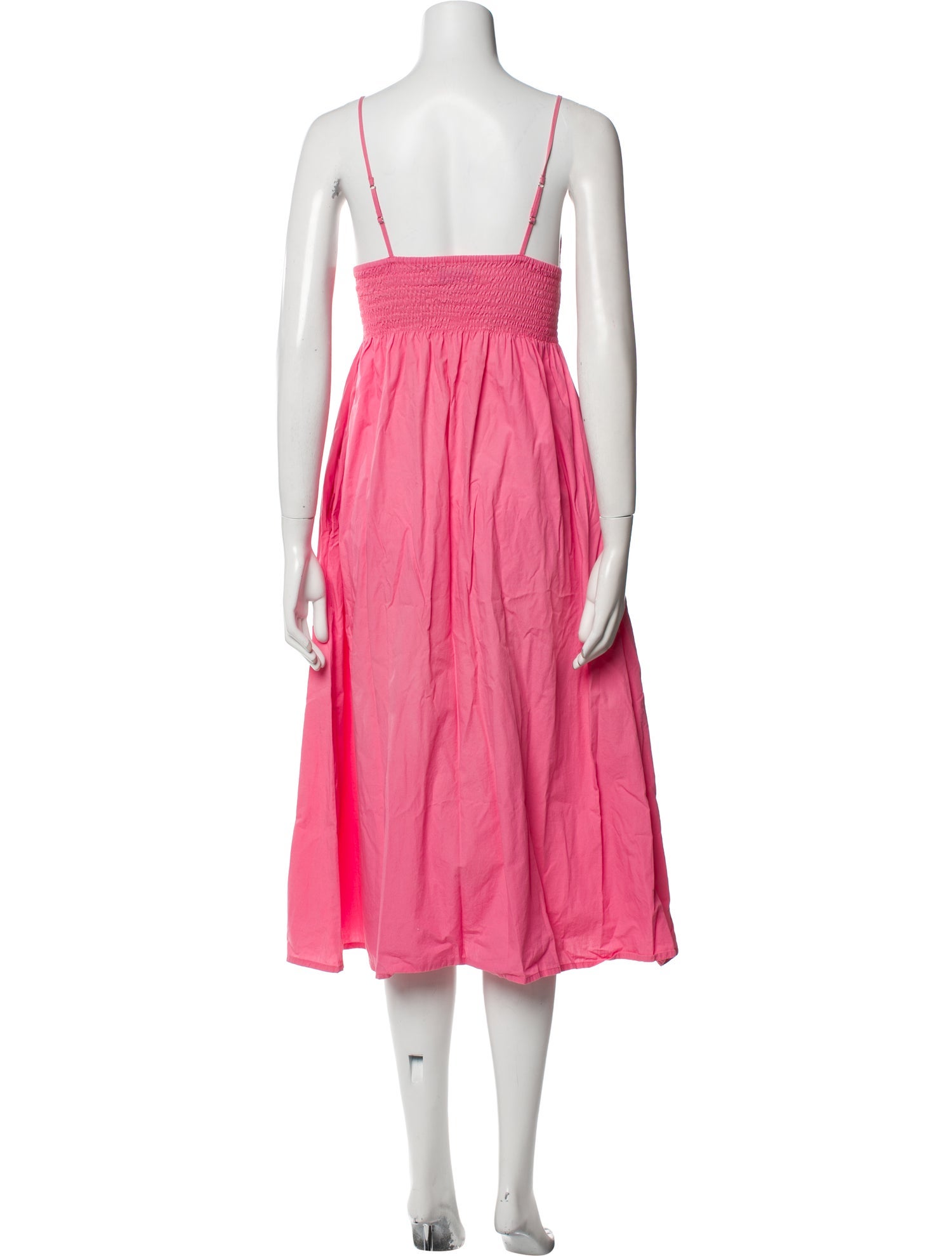 Faithfull The Brand Square Neckline Knee-Length Dress