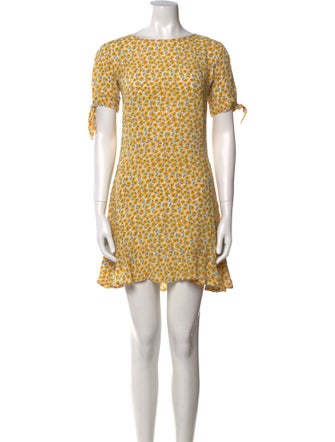 Faithfull The Brand Floral Print Mini Dress