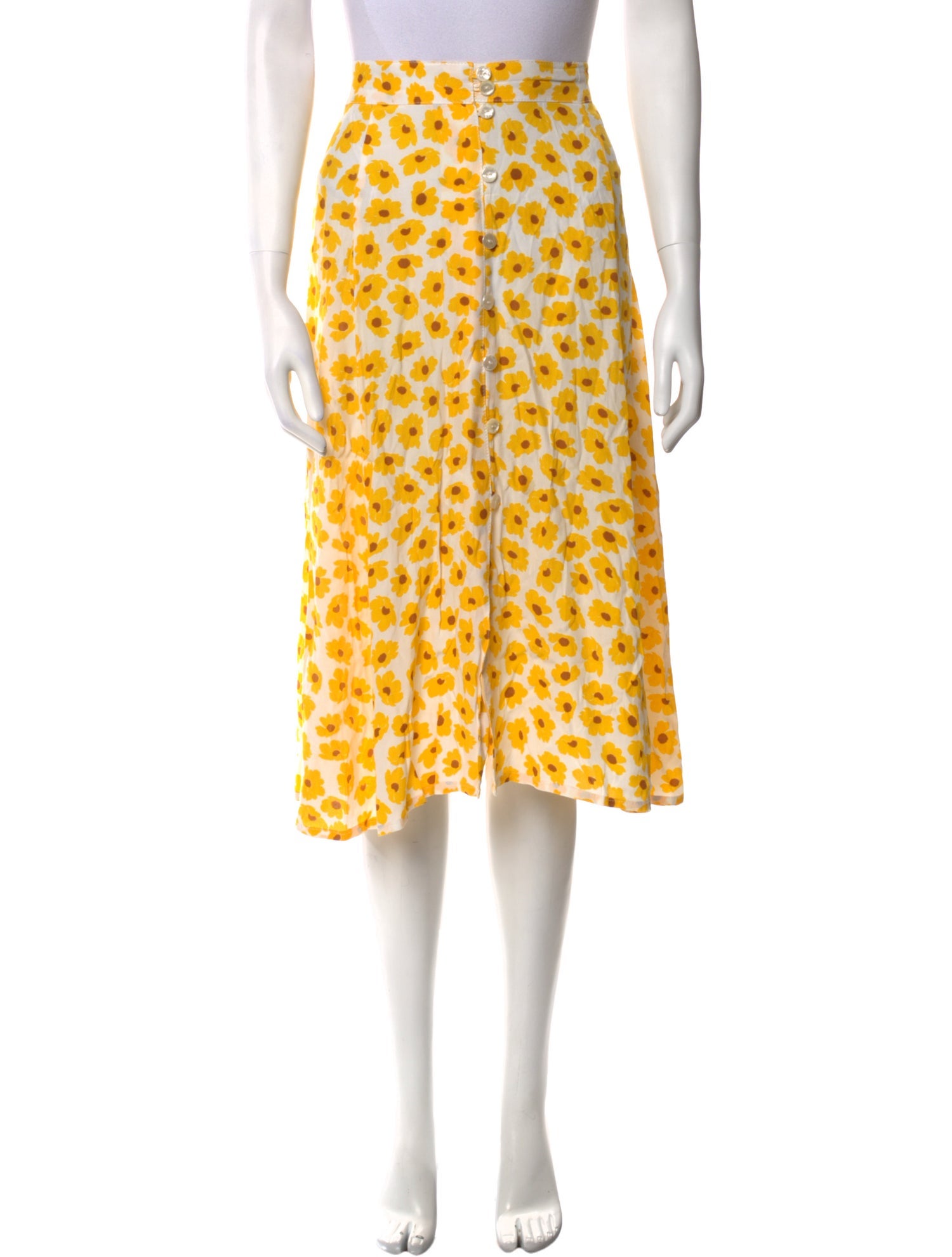 Faithfull The Brand Floral Print Knee-Length Skirt