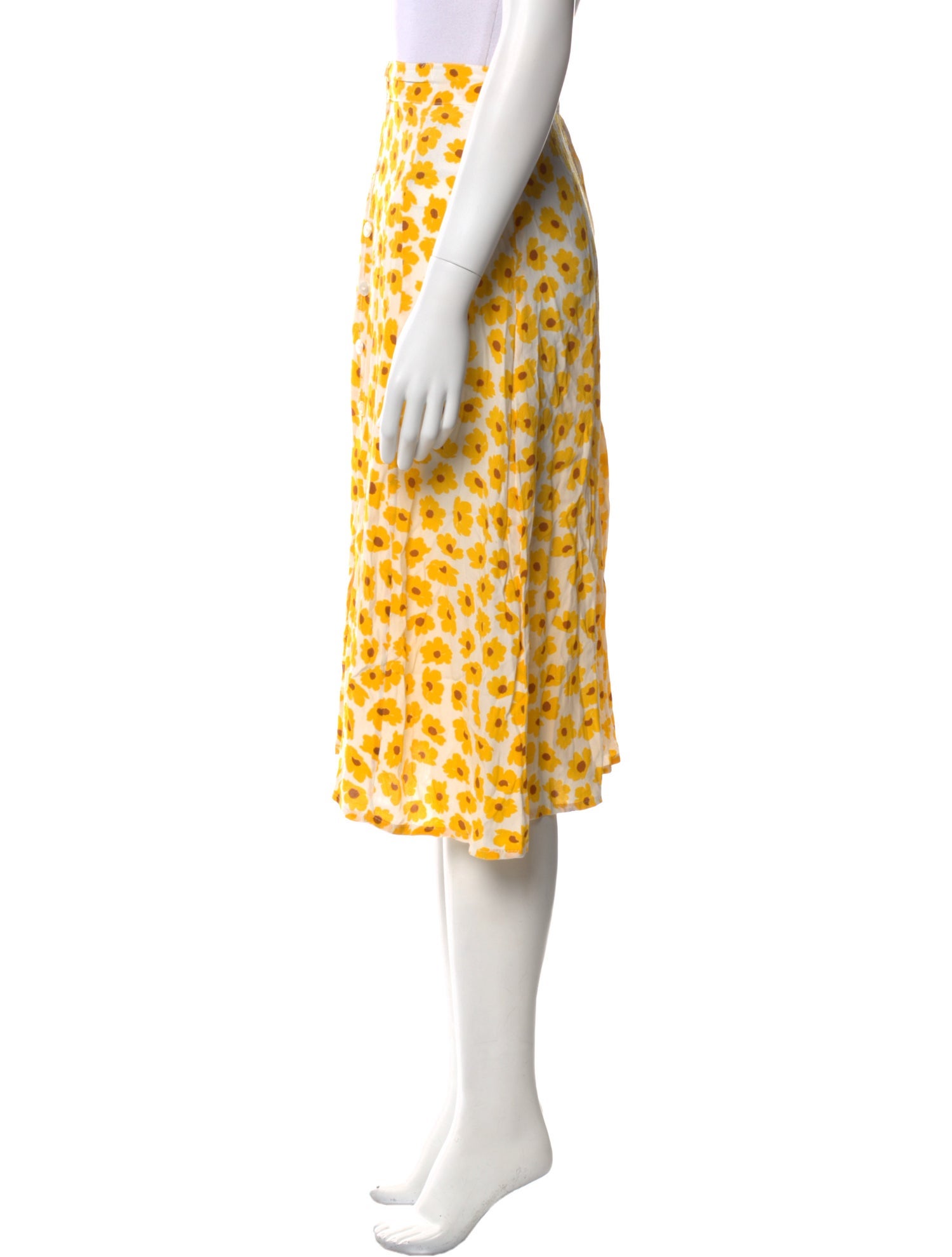 Faithfull The Brand Floral Print Knee-Length Skirt