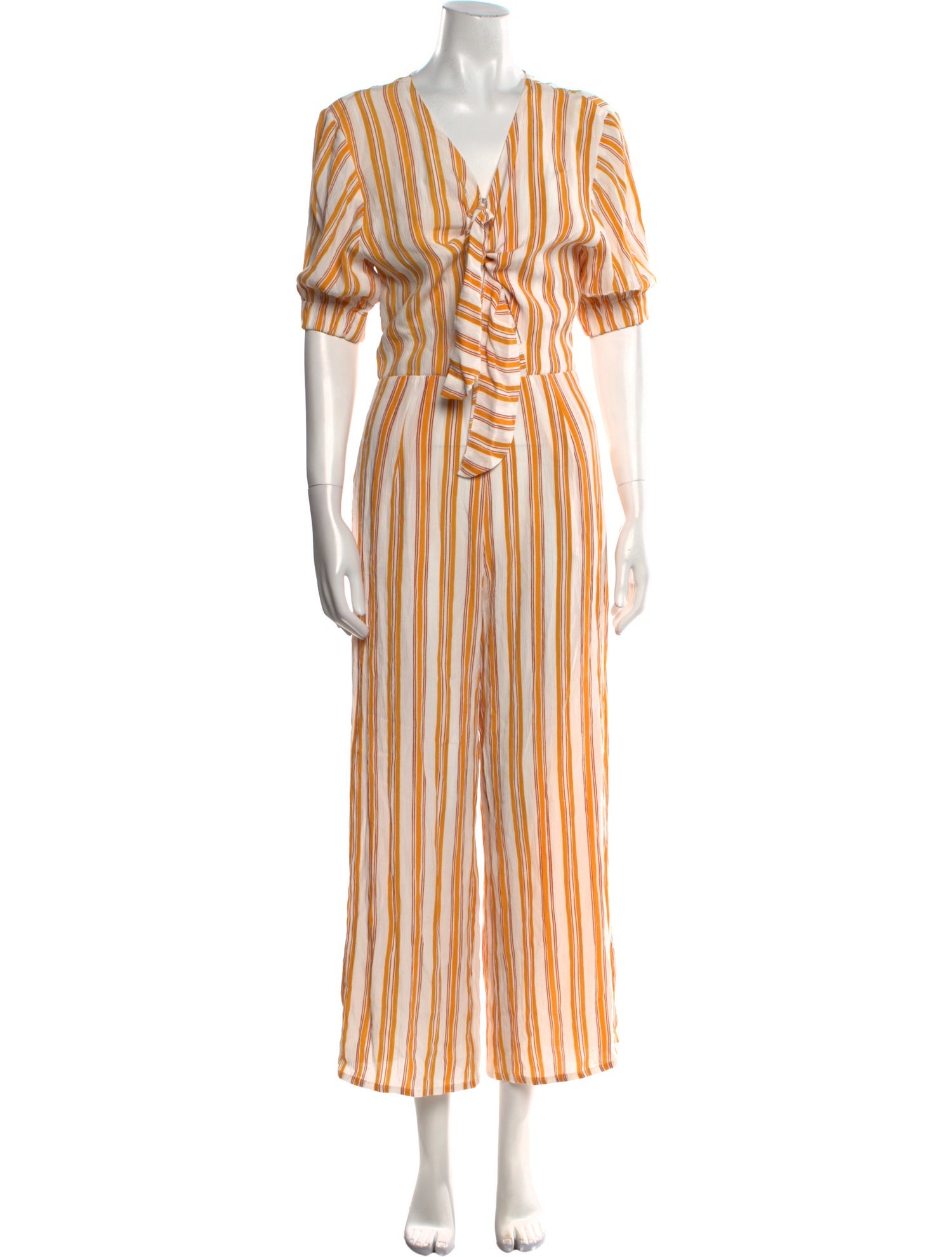 Faithfull The Brand Striped V-Neck Jumpsuit