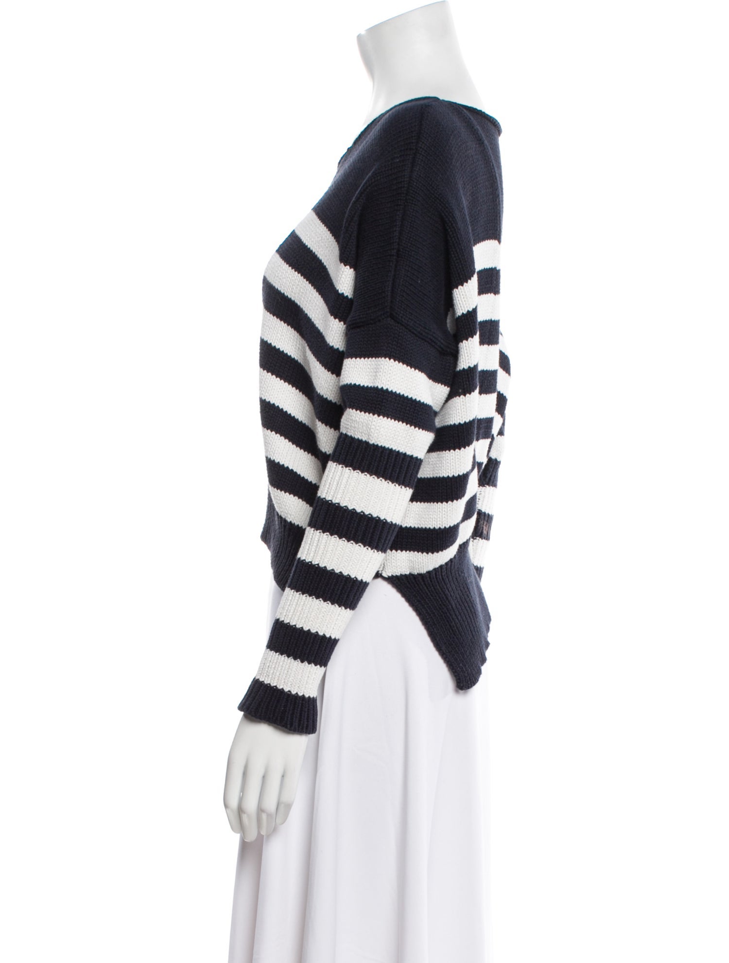 Faithfull The Brand Striped Bateau Neckline Sweater