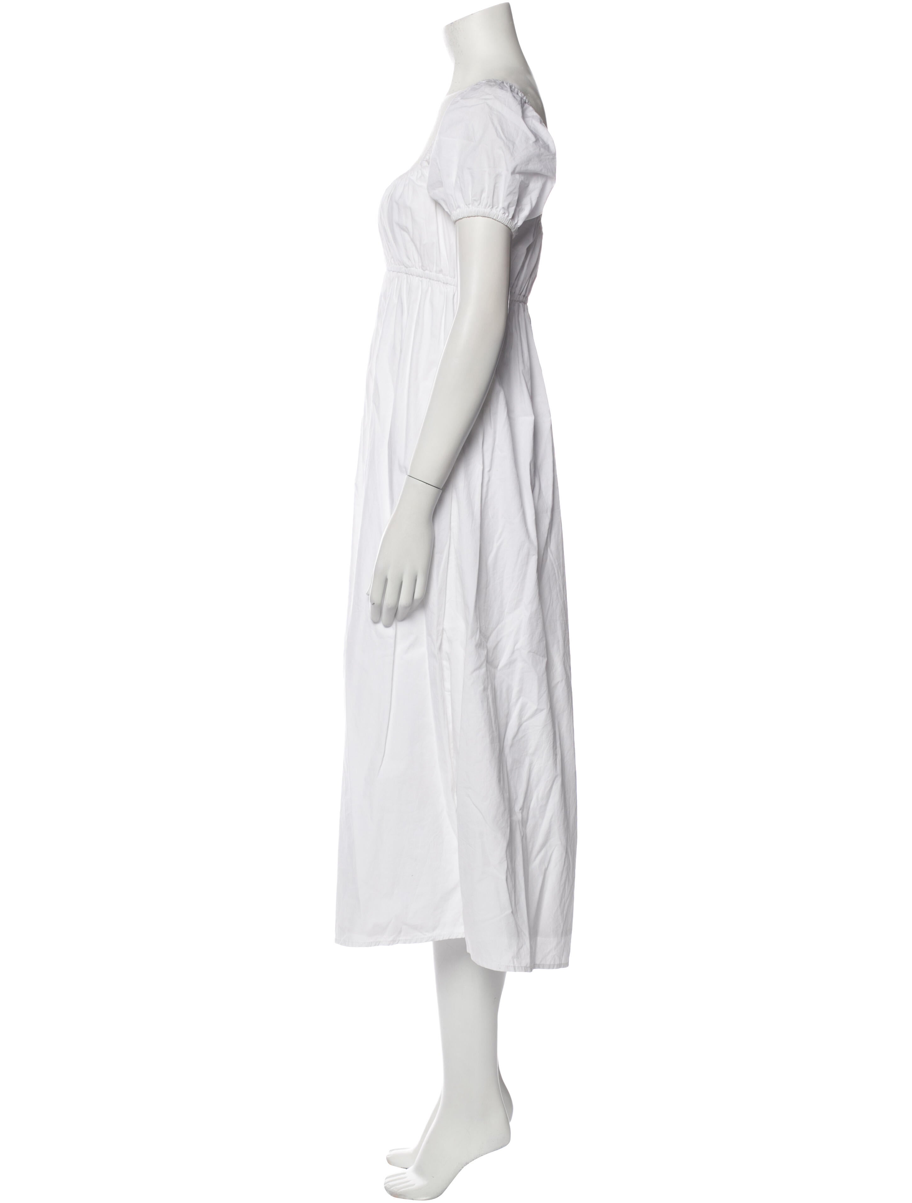 Faithfull The Brand Square Neckline Midi Length Dress