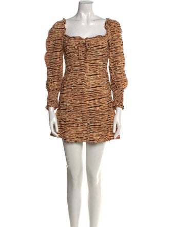 Faithfull The Brand Animal Print Mini Dress