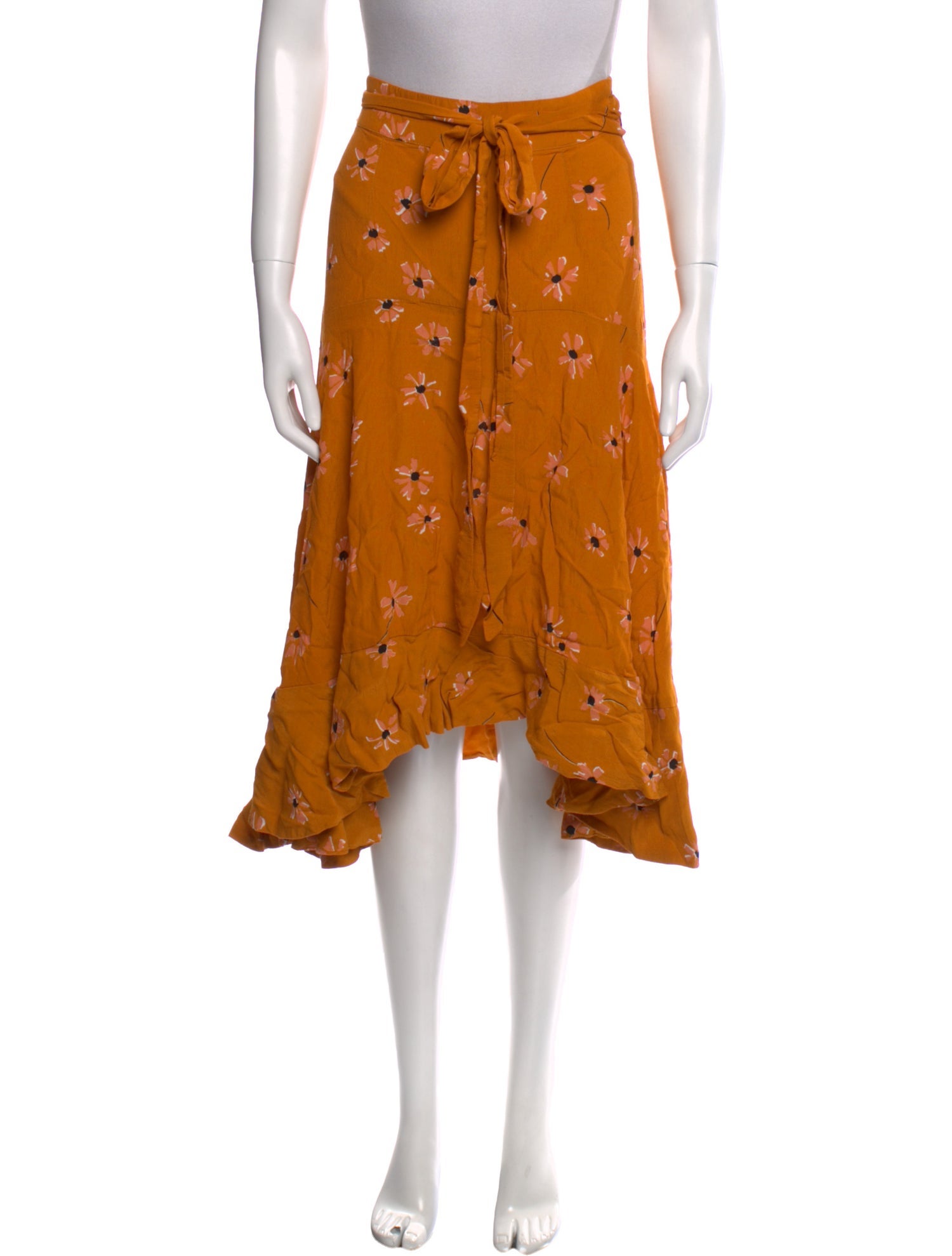 Faithfull The Brand Floral Print Midi Length Skirt