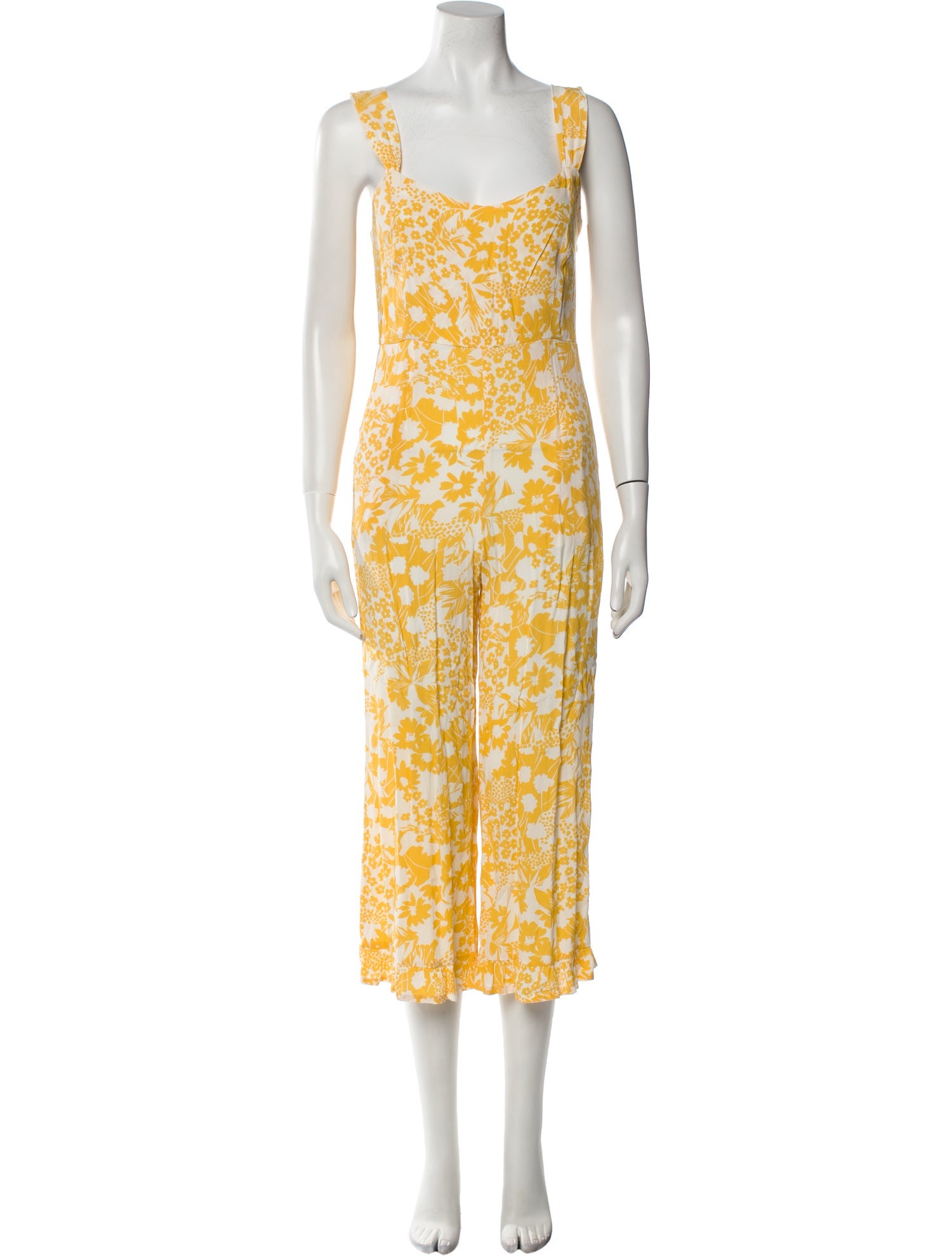 Faithfull The Brand Printed Square Neckline Jumpsuit