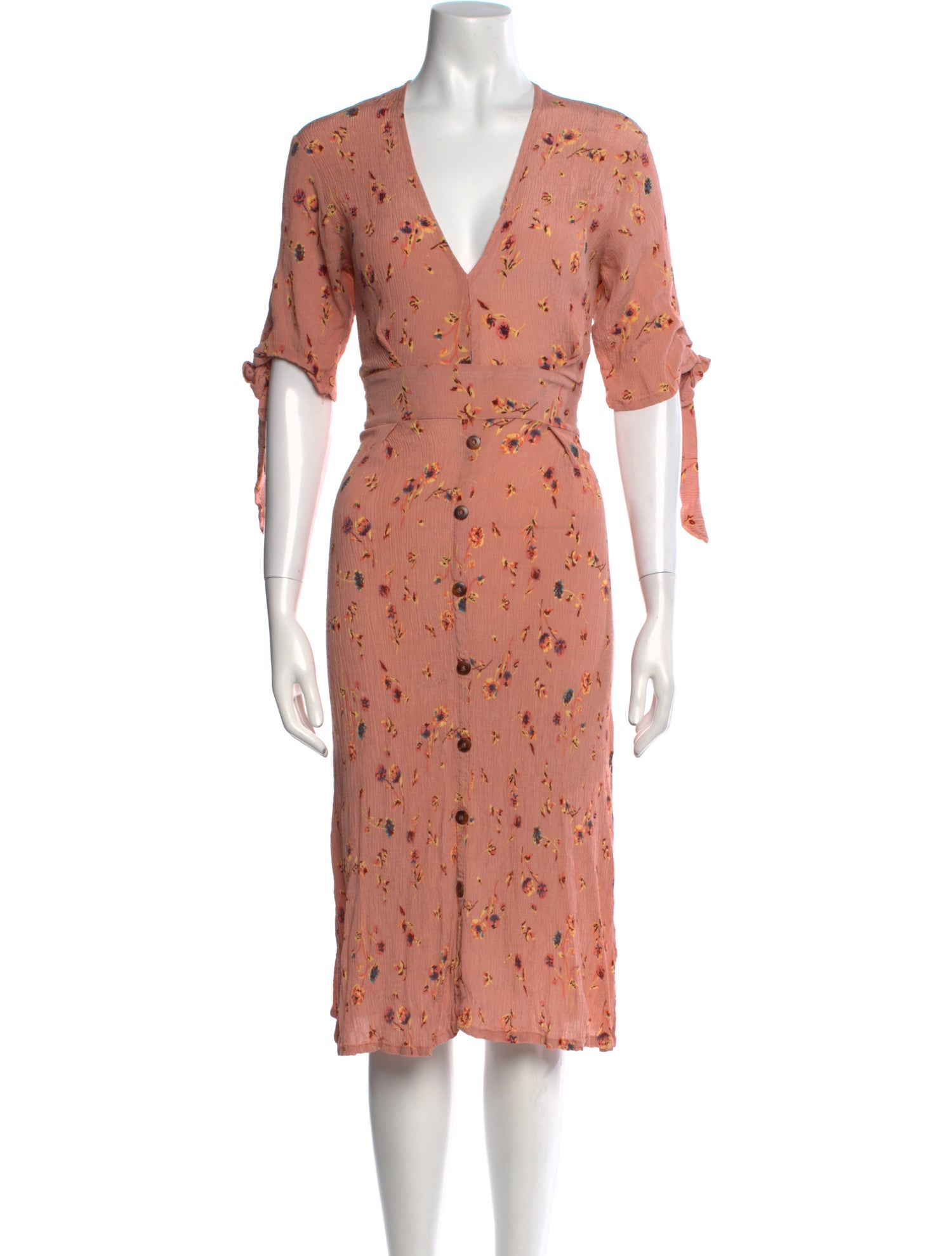 Faithfull The Brand Floral Print Midi Length Dress