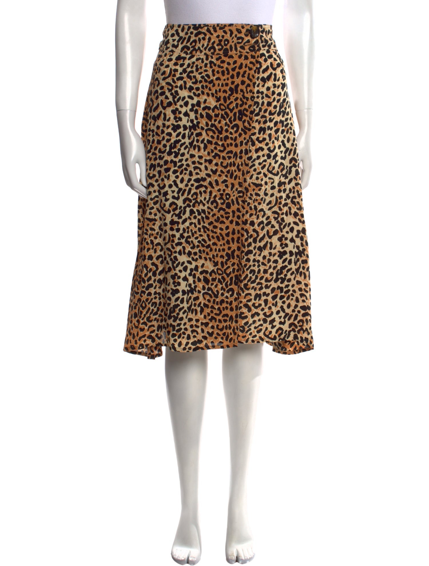 Faithfull The Brand Animal Print Knee-Length Skirt