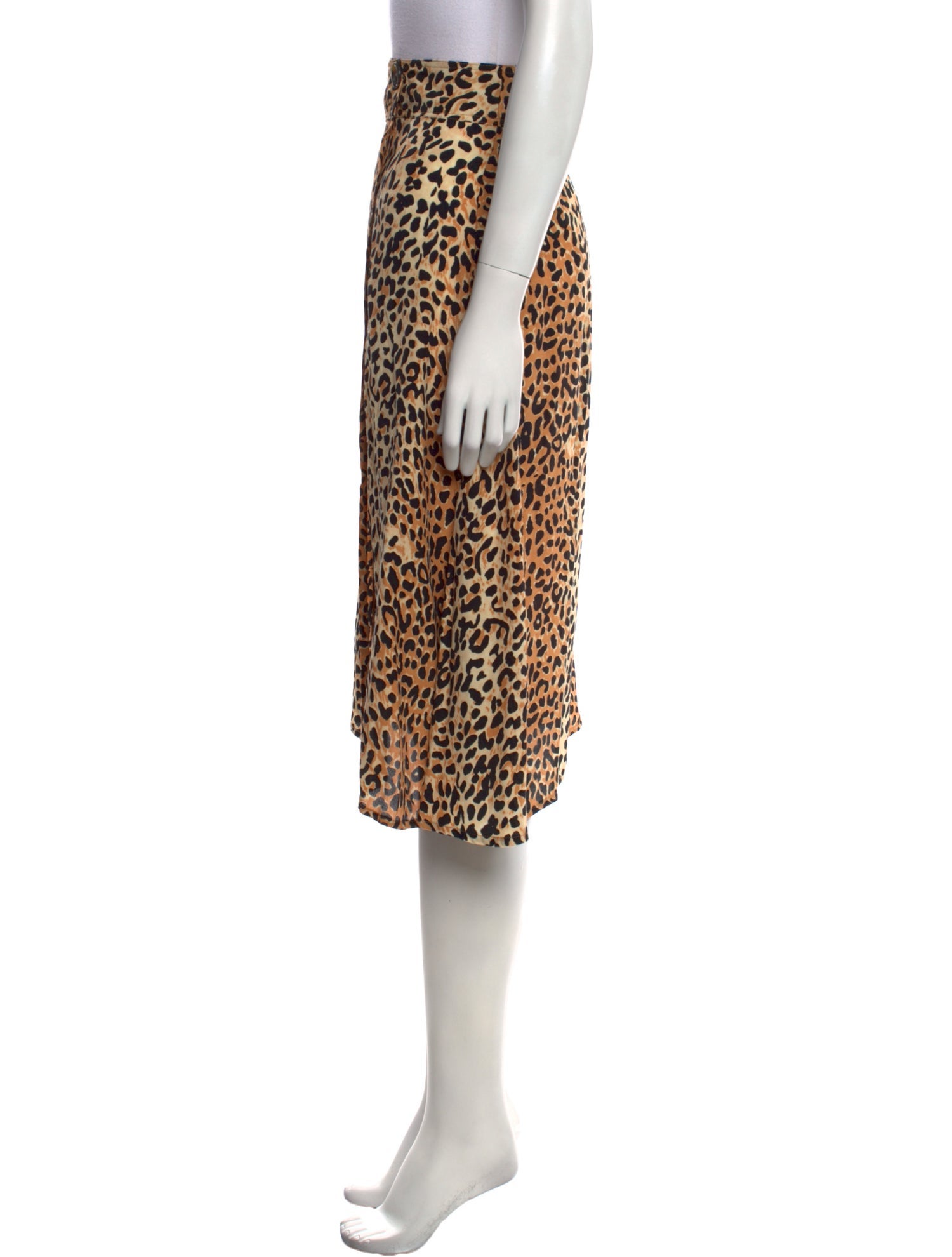 Faithfull The Brand Animal Print Knee-Length Skirt