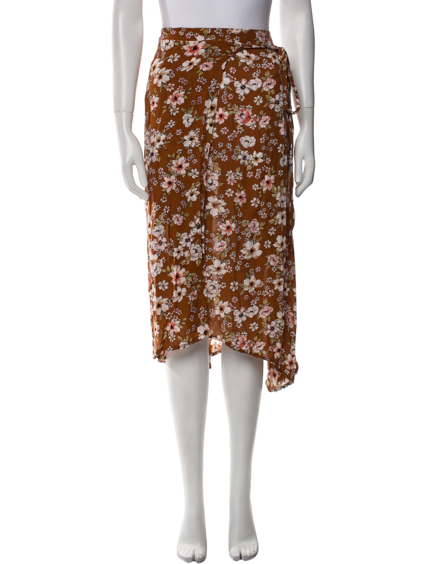 Faithfull The Brand Floral Print Midi Length Skirt