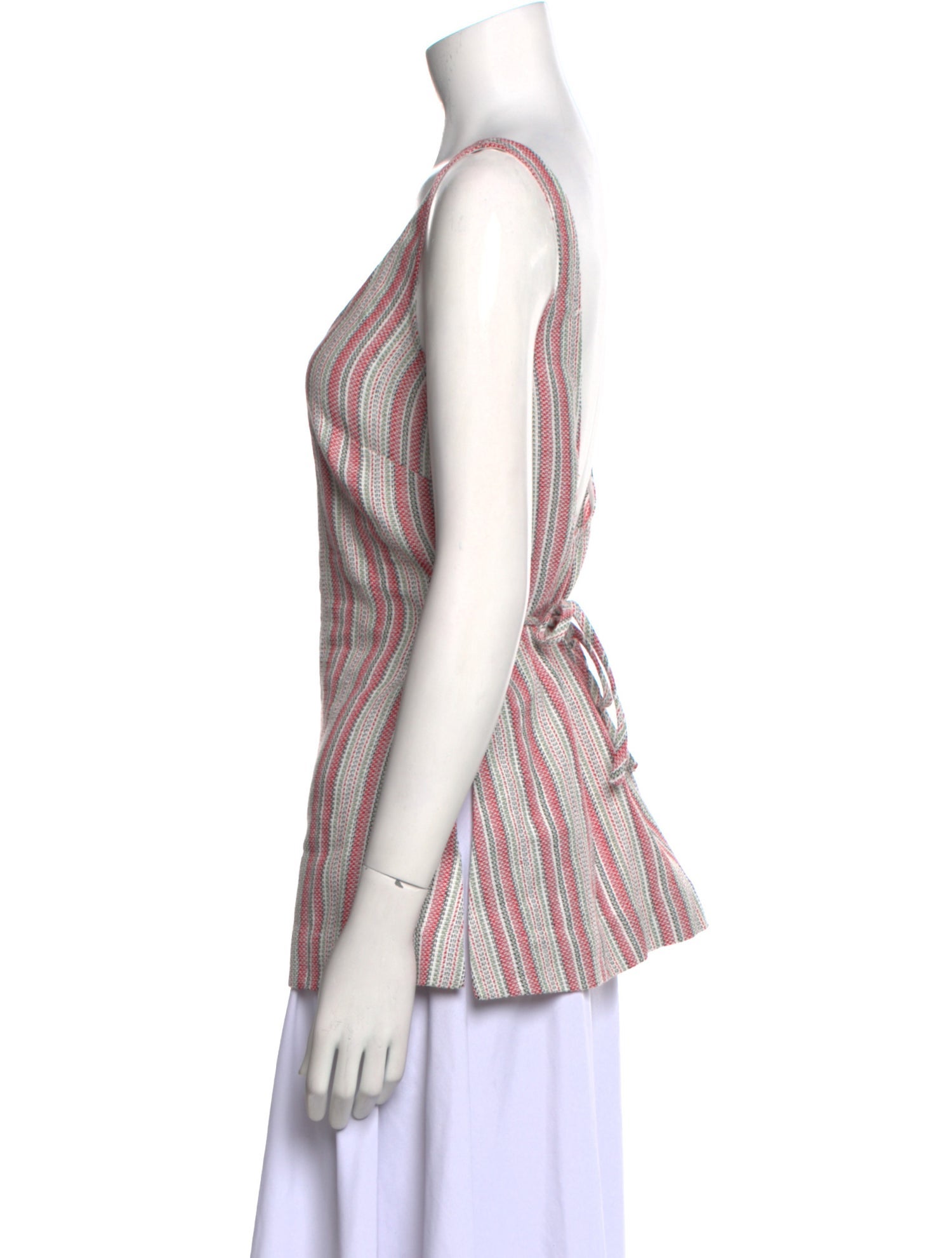 Faithfull The Brand Striped Scoop Neck Top