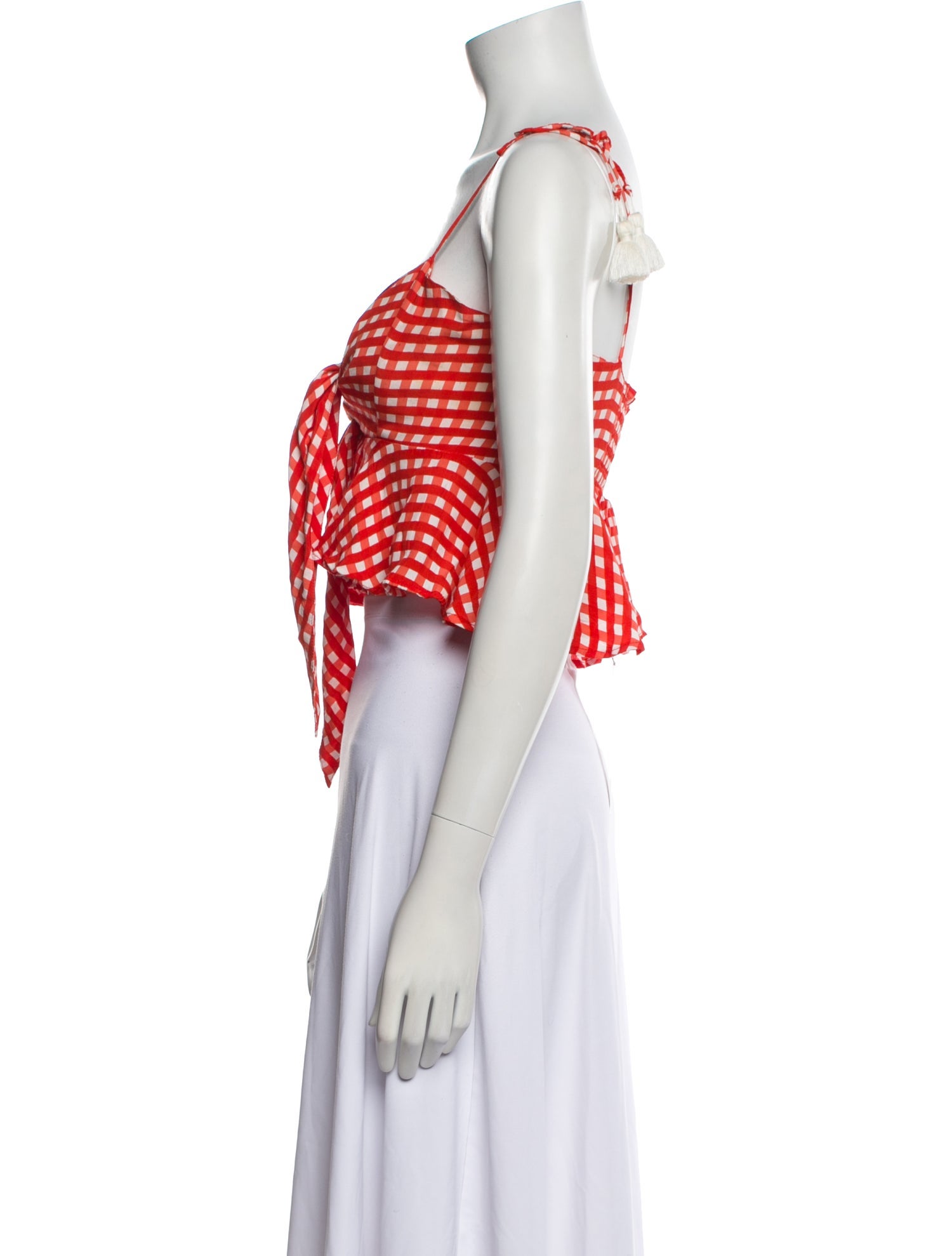 Faithfull The Brand Striped V-Neck Crop Top