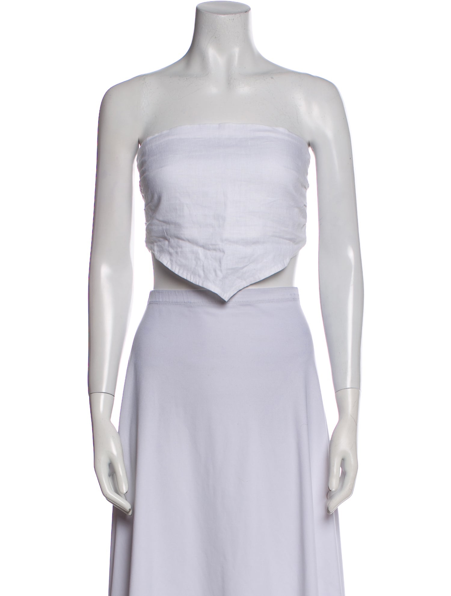 Faithfull The Brand Linen Strapless Crop Top w/ Tags