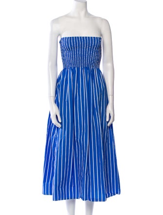 Faithfull The Brand Striped Midi Length Dress