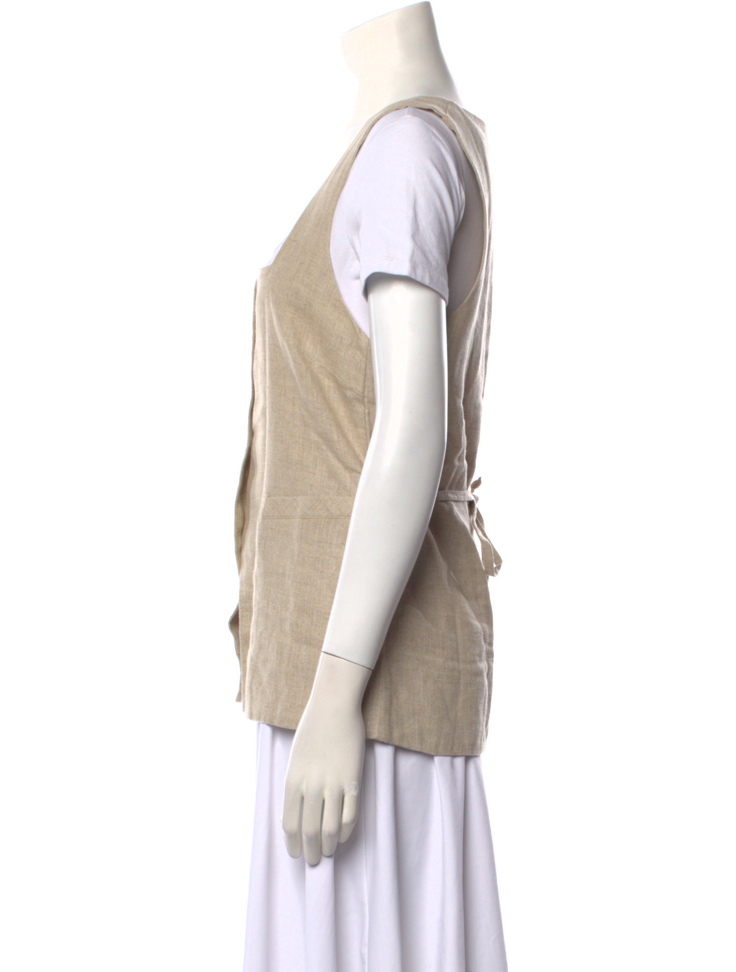 Faithfull The Brand Linen Square Neckline Polo