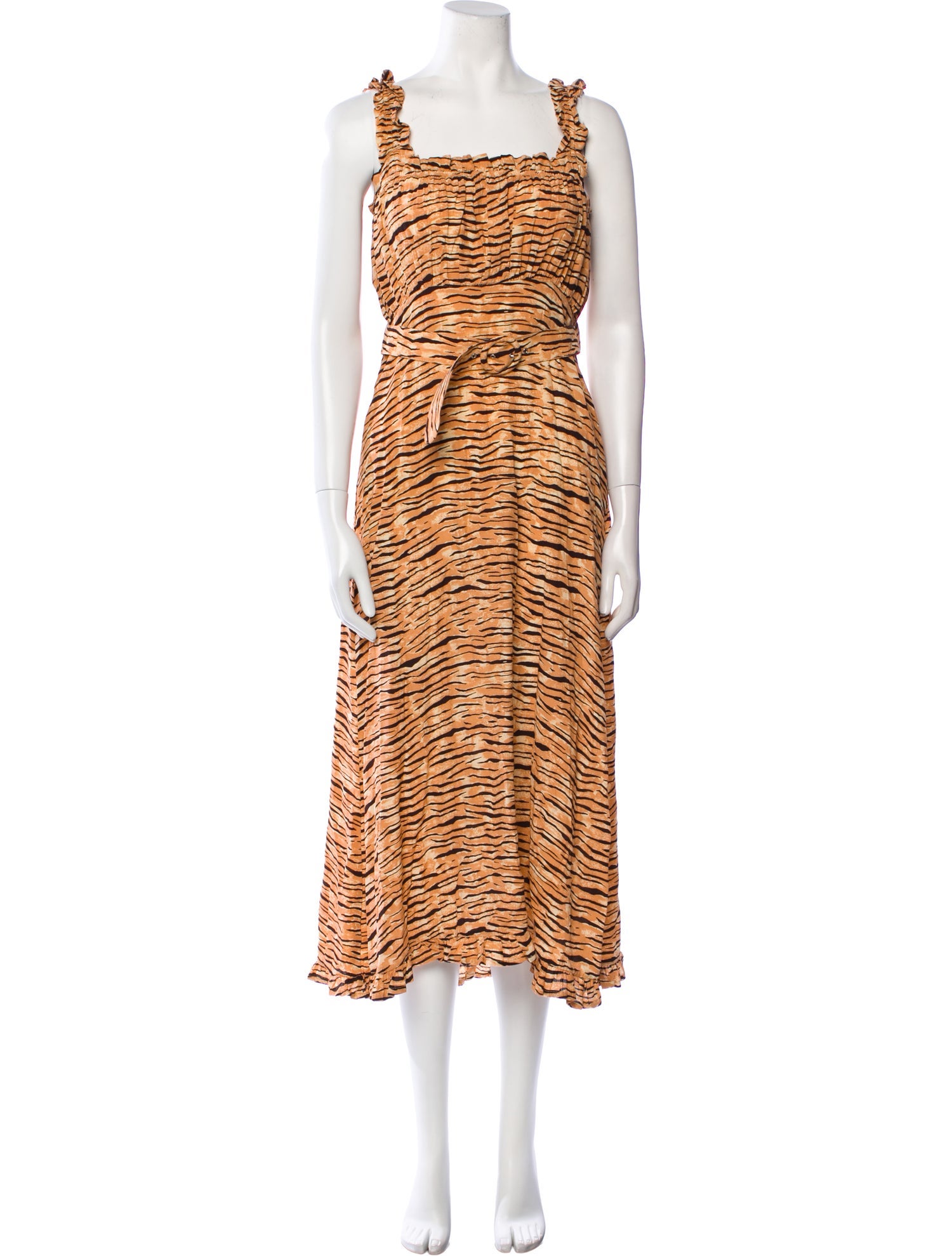 Faithfull The Brand Animal Print Long Dress