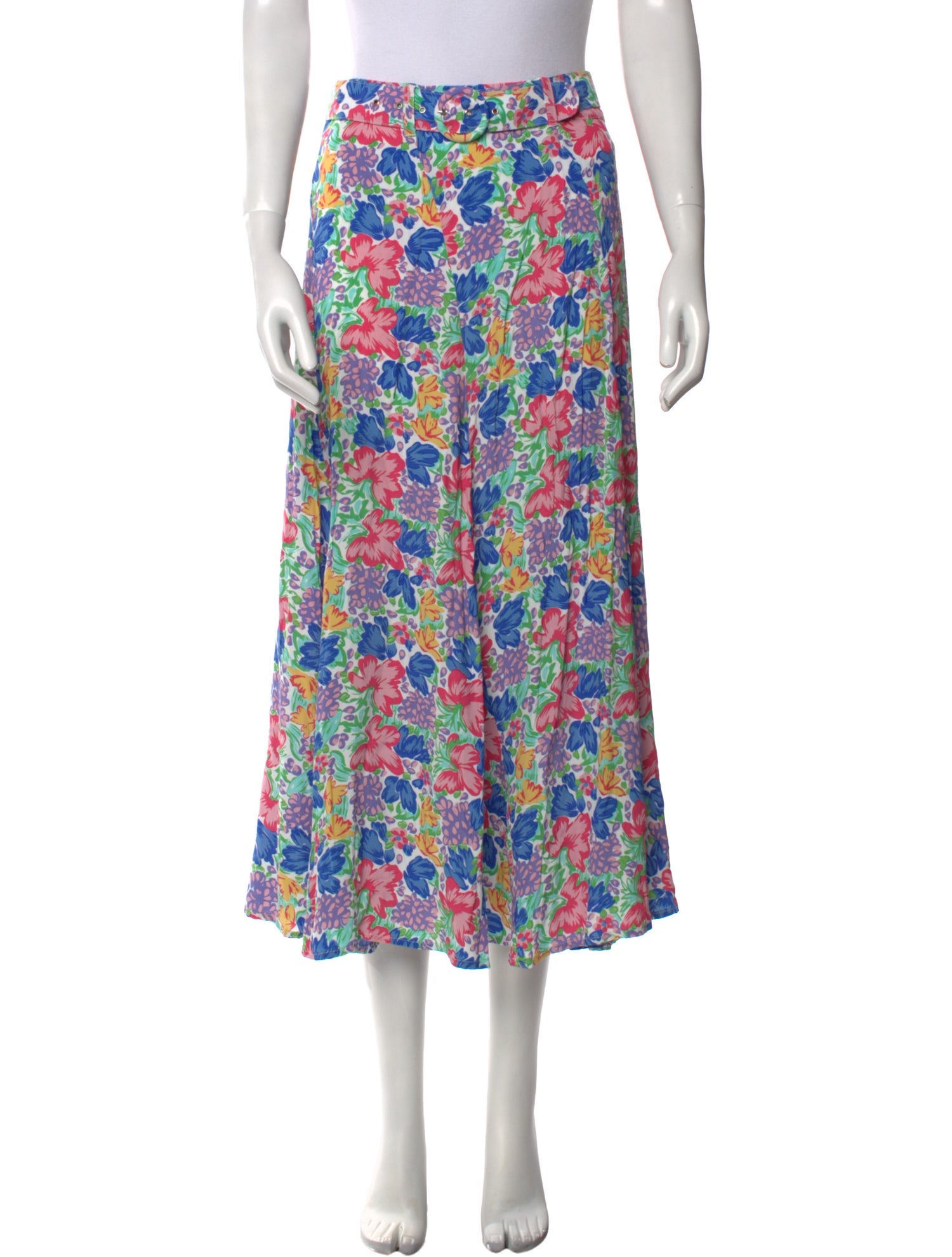 Faithfull The Brand Floral Print Midi Length Skirt