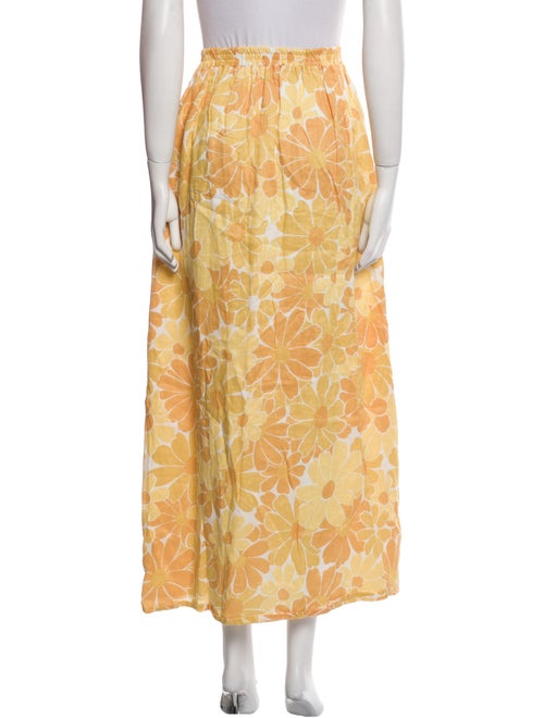 Faithfull The Brand Linen Midi Length Skirt