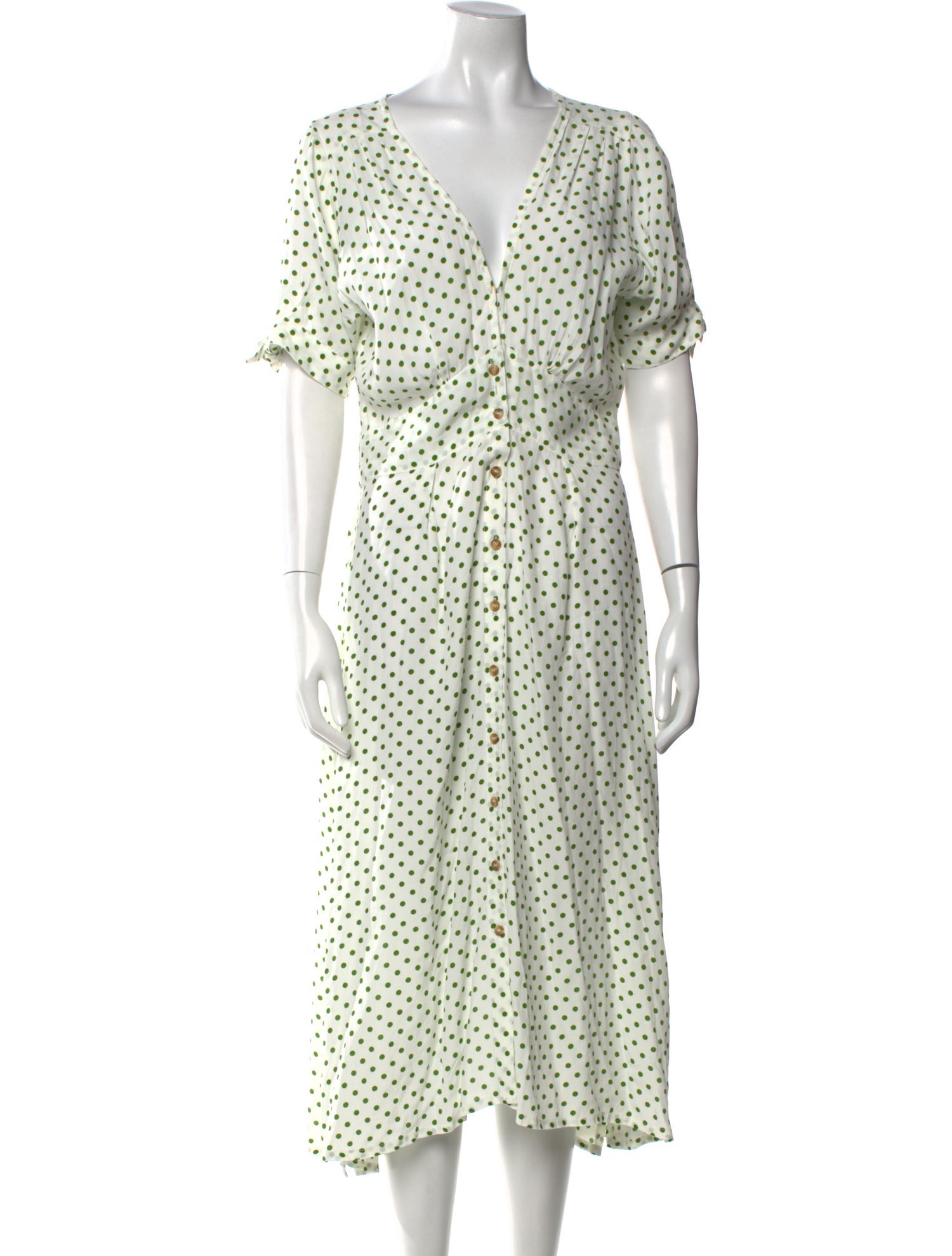 Faithfull The Brand Polka Dot Print Long Dress