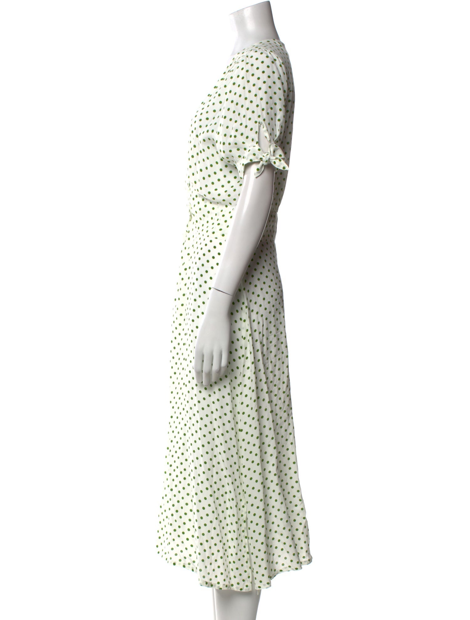 Faithfull The Brand Polka Dot Print Long Dress