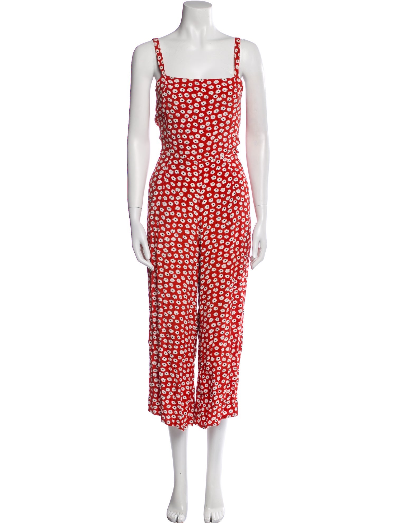 Faithfull The Brand Floral Print Square Neckline Jumpsuit