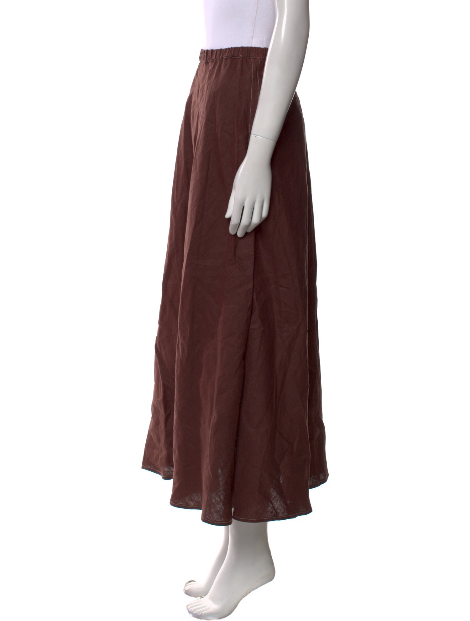 Faithfull The Brand Linen Midi Length Skirt