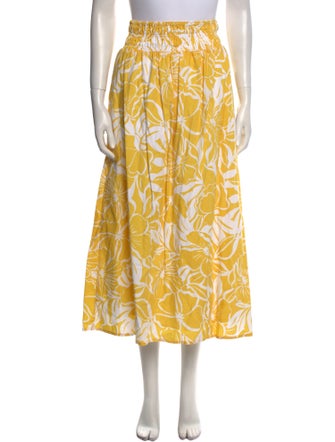 Faithfull The Brand Floral Print Midi Length Skirt