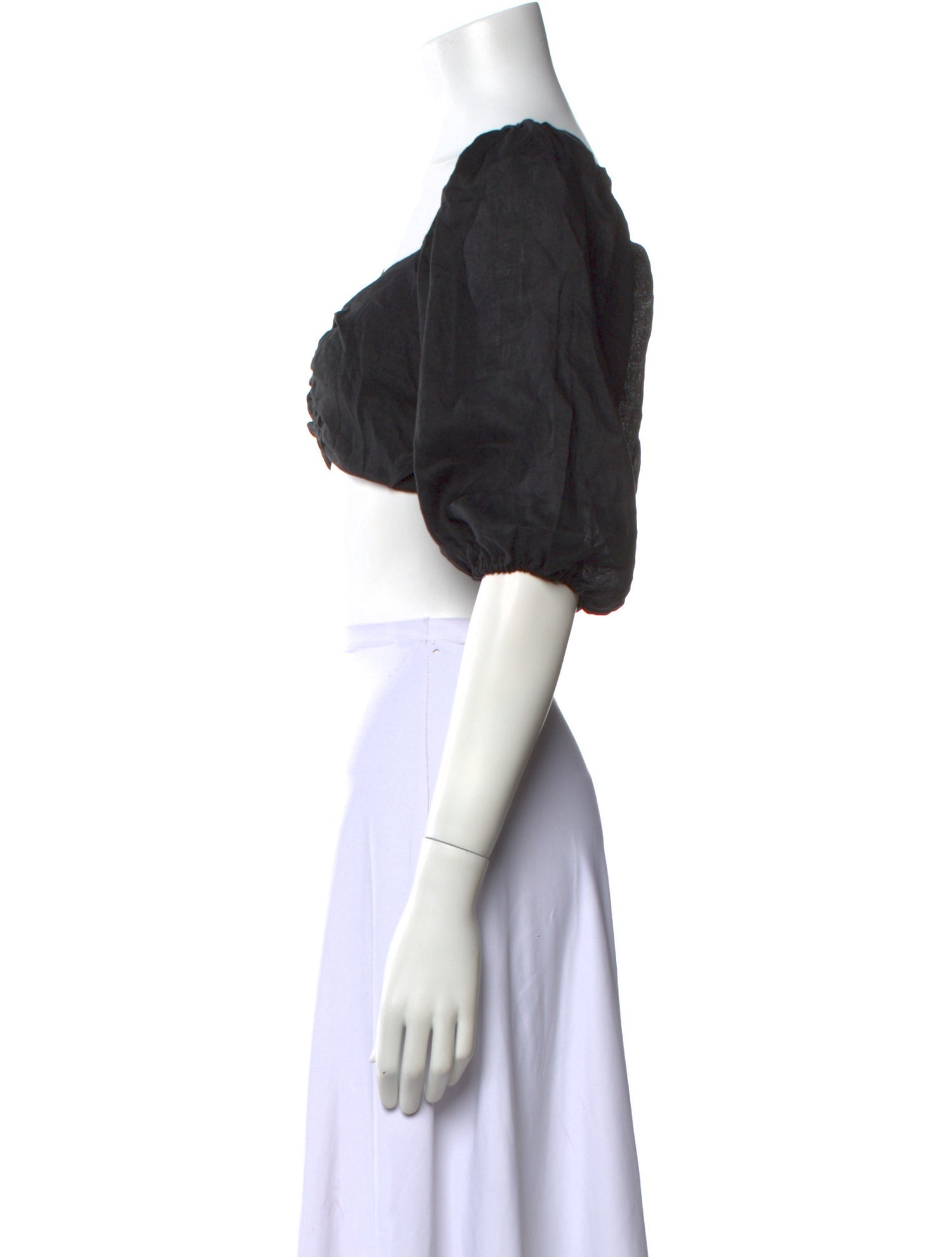 Faithfull The Brand Linen Square Neckline Crop Top