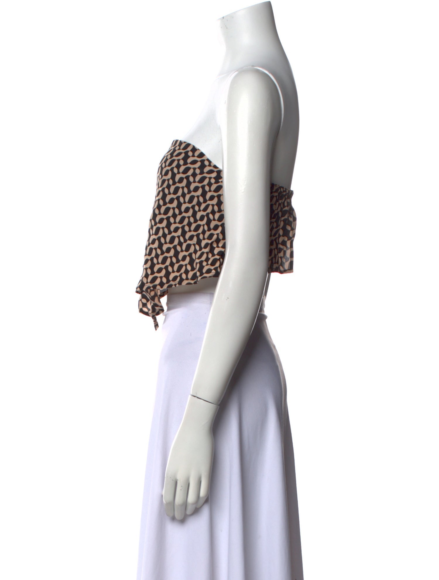 Faithfull The Brand Printed Strapless Crop Top