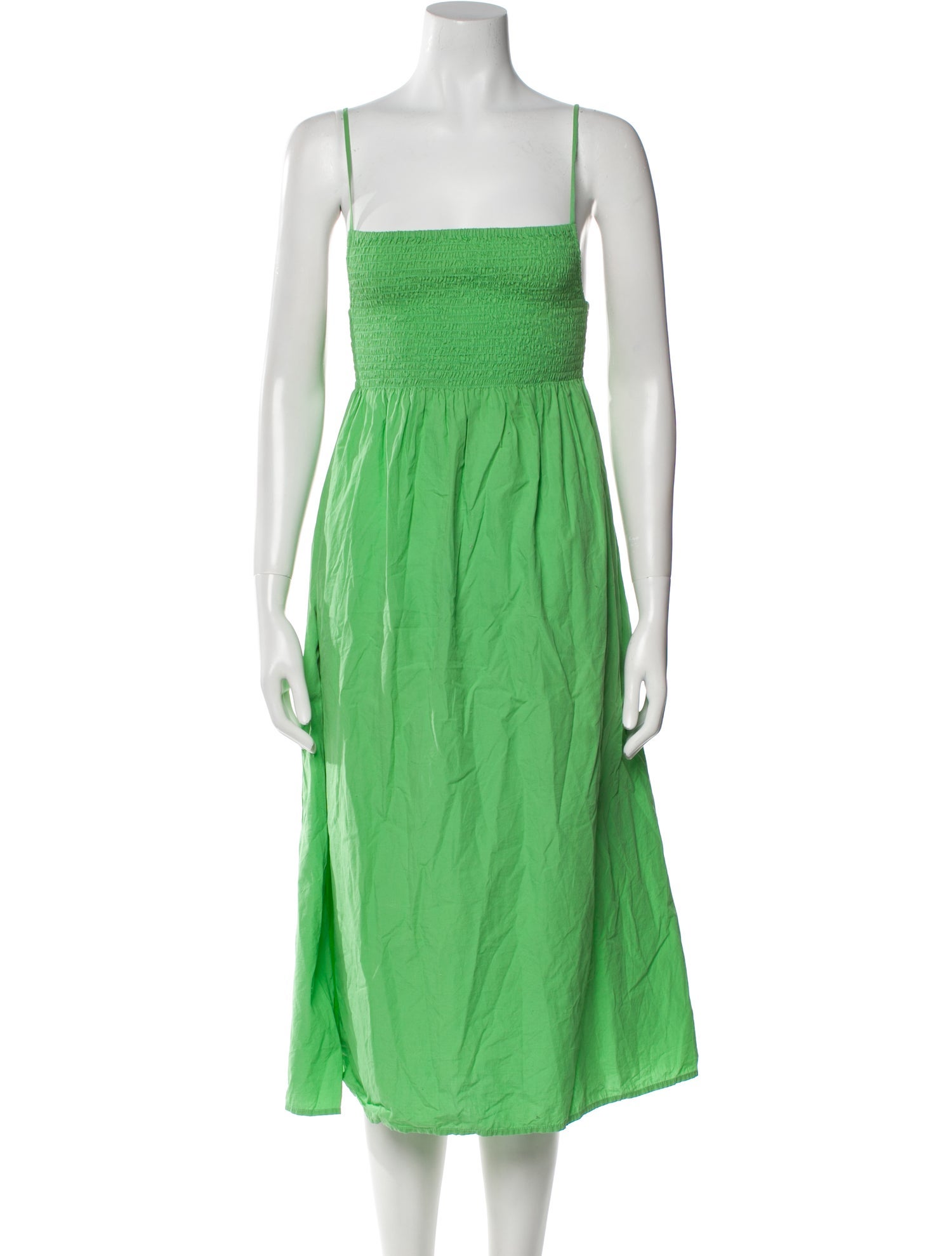 Faithfull The Brand Square Neckline Midi Length Dress