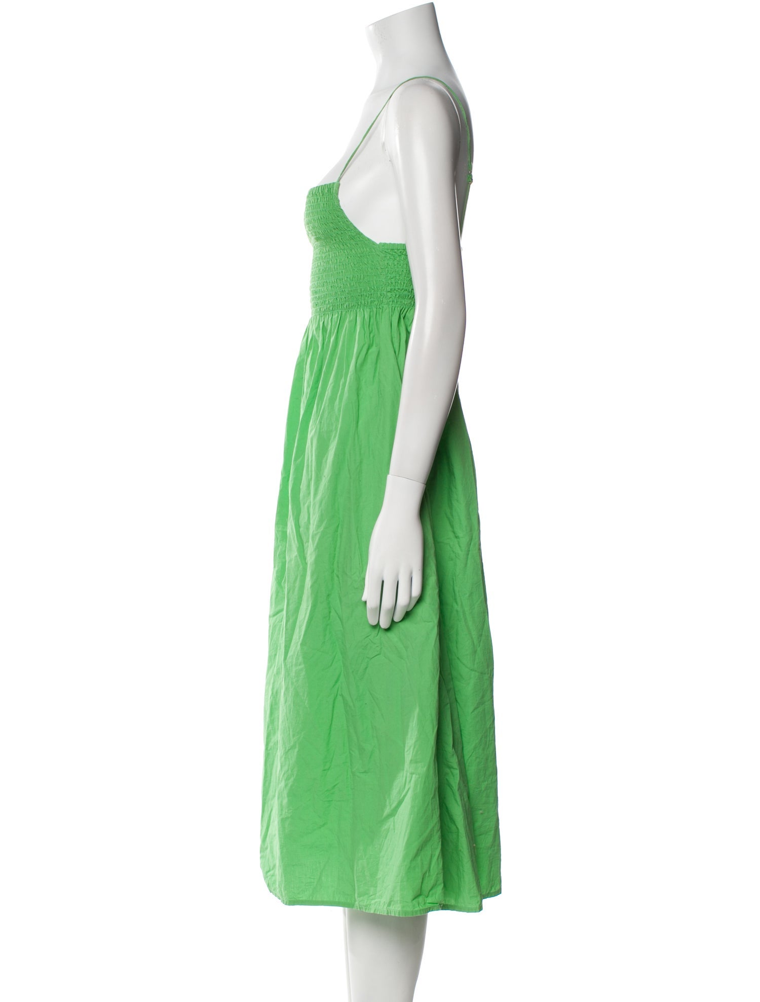 Faithfull The Brand Square Neckline Midi Length Dress