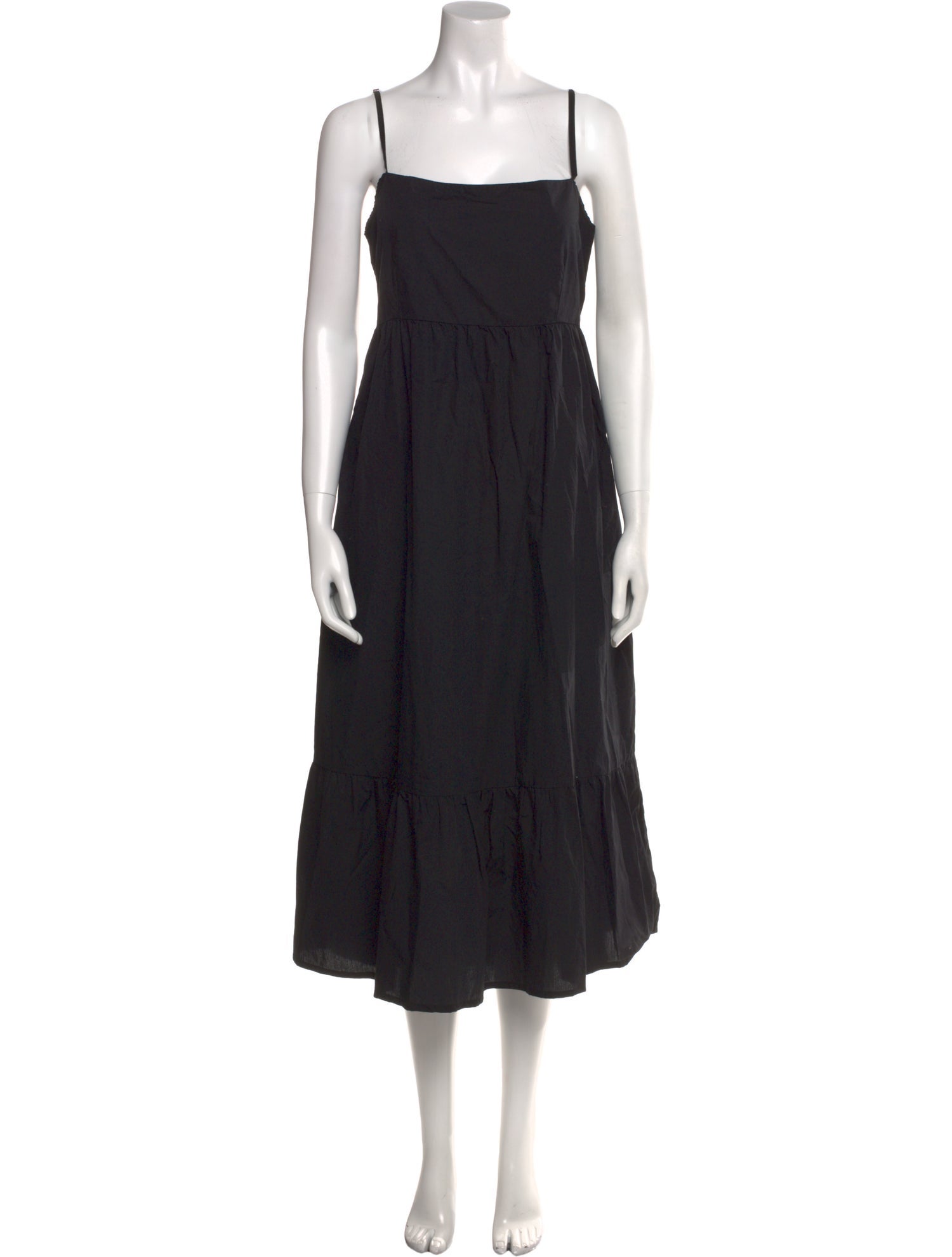 Faithfull The Brand Square Neckline Midi Length Dress