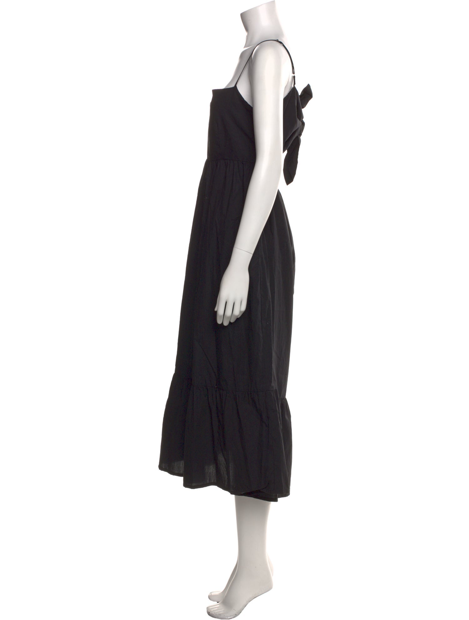 Faithfull The Brand Square Neckline Midi Length Dress