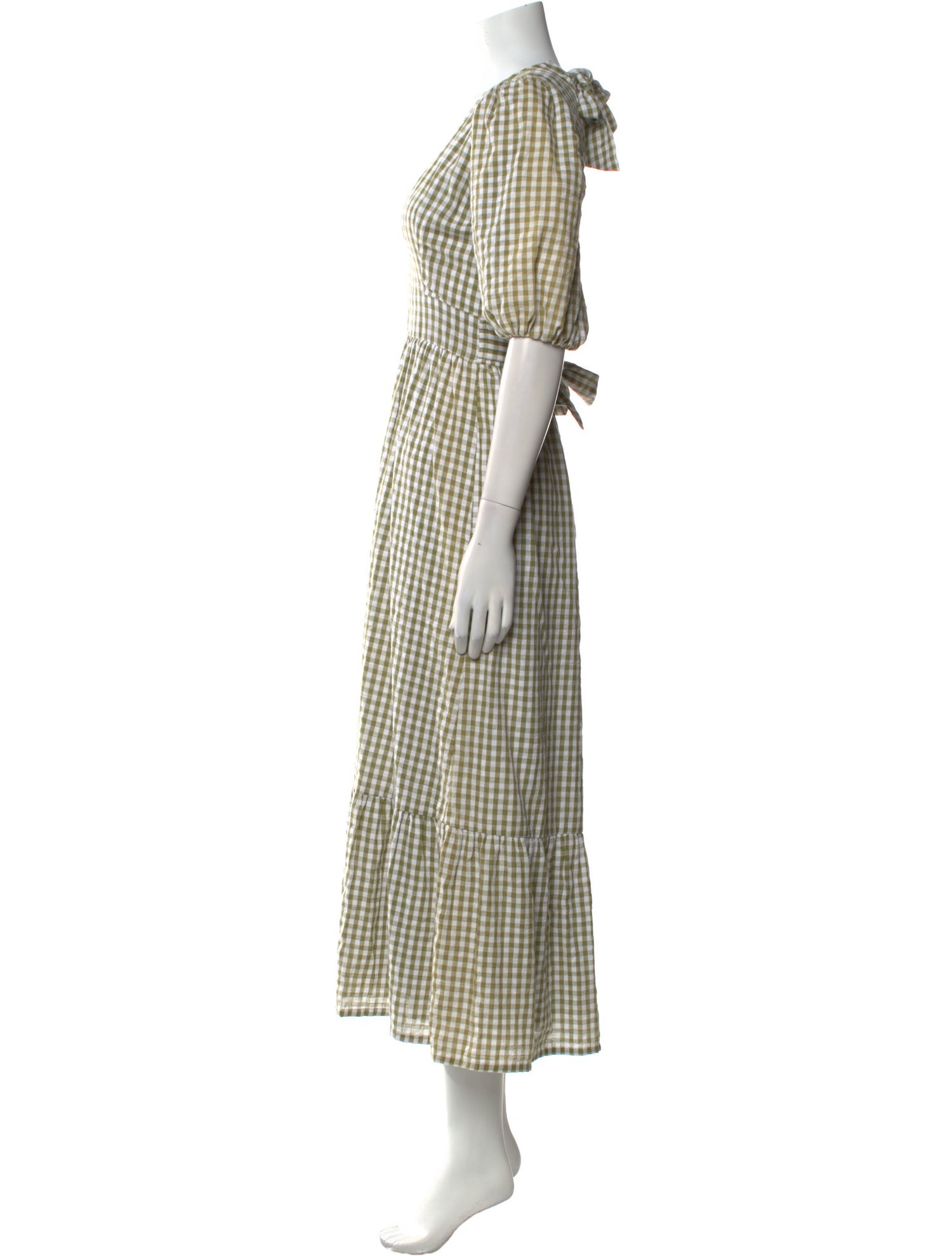 Faithfull The Brand Plaid Print Long Dress