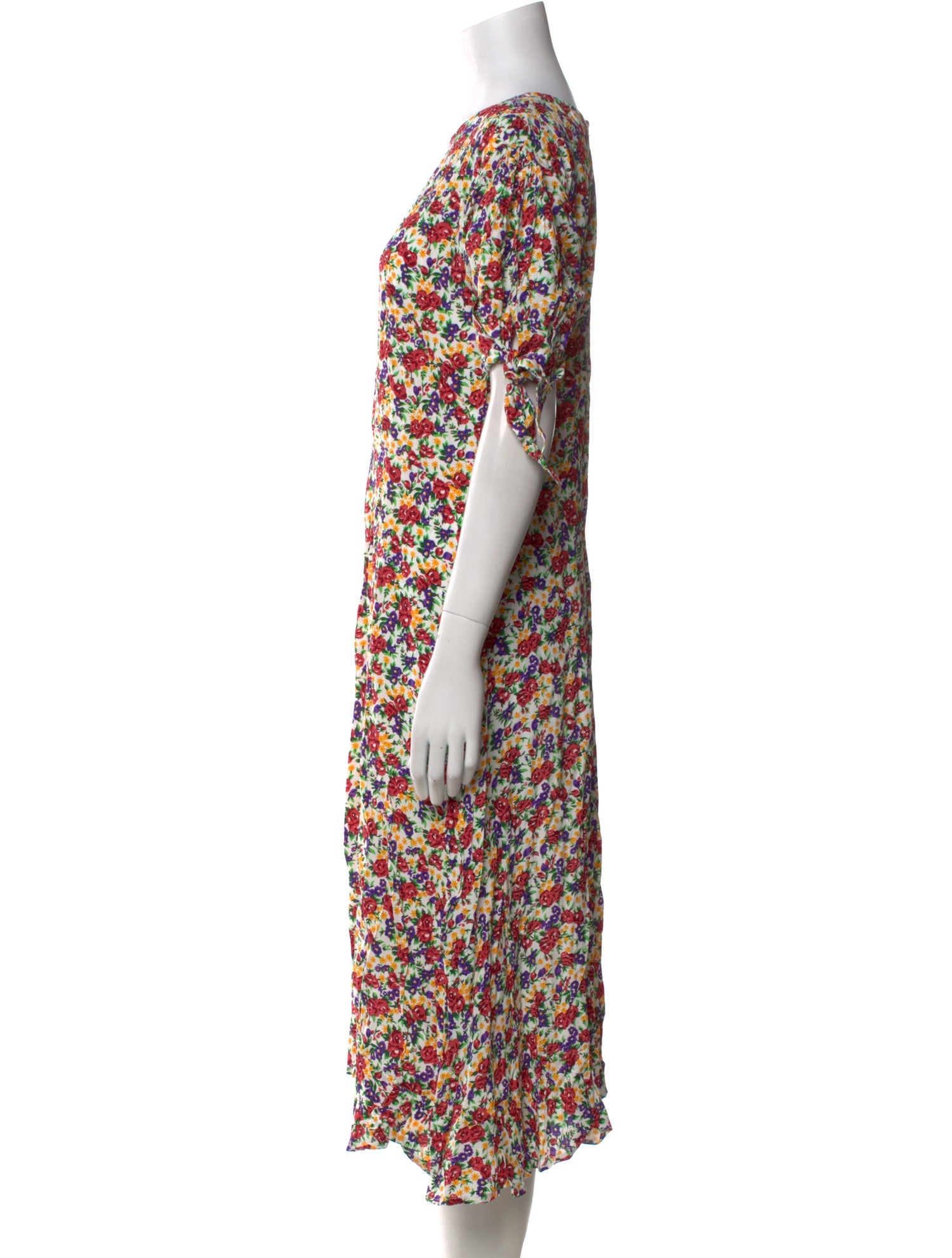 Faithfull The Brand Floral Print Midi Length Dress w/ Tags