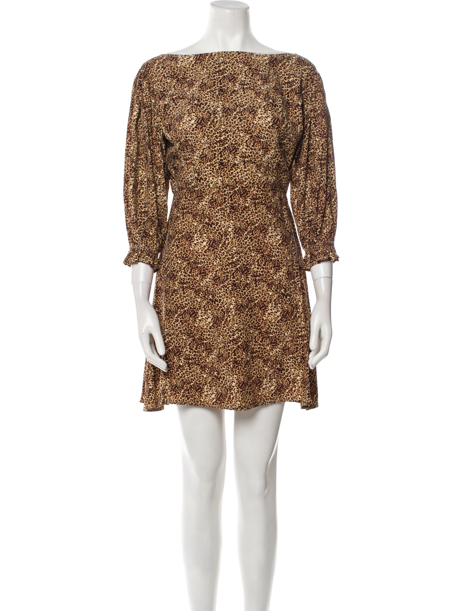 Faithfull The Brand Animal Print Mini Dress