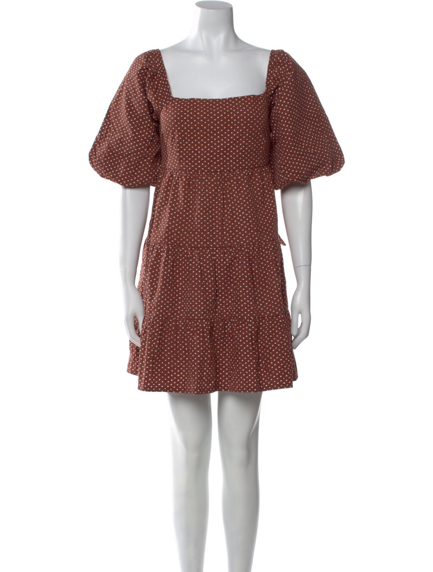 Faithfull The Brand Polka Dot Print Long Dress