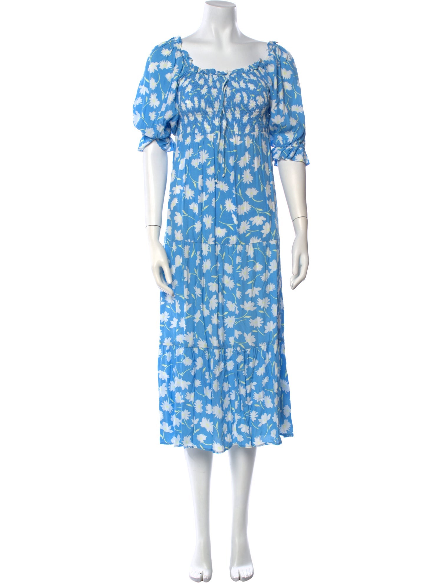 Faithfull The Brand Floral Print Midi Length Dress