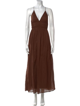 Faithfull The Brand V-Neck Long Dress