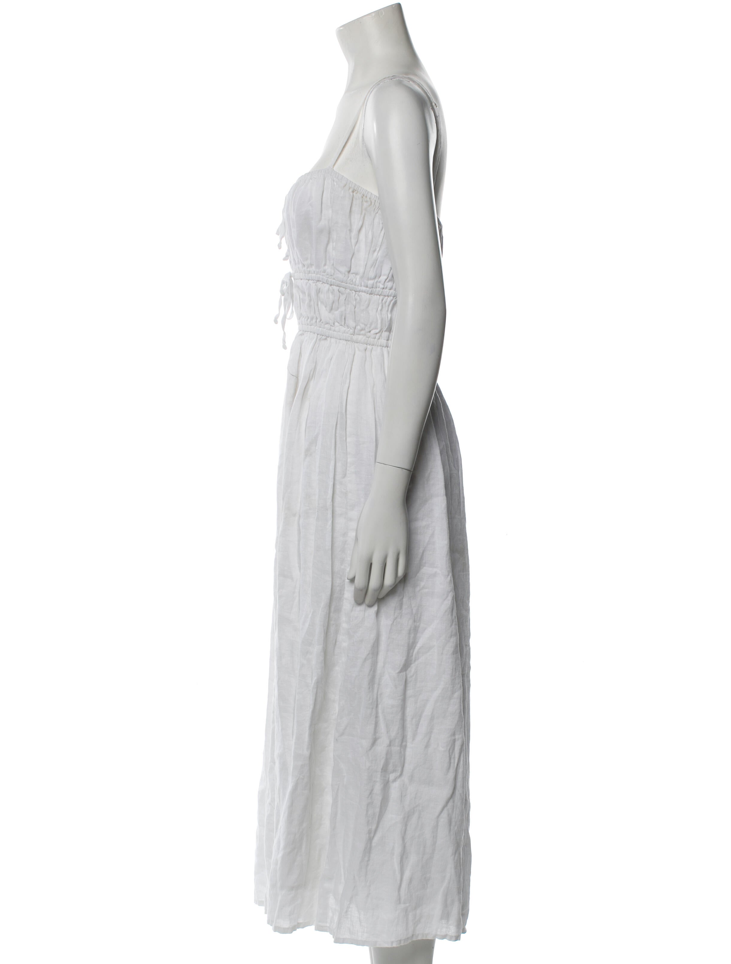 Faithfull The Brand Linen Midi Length Dress