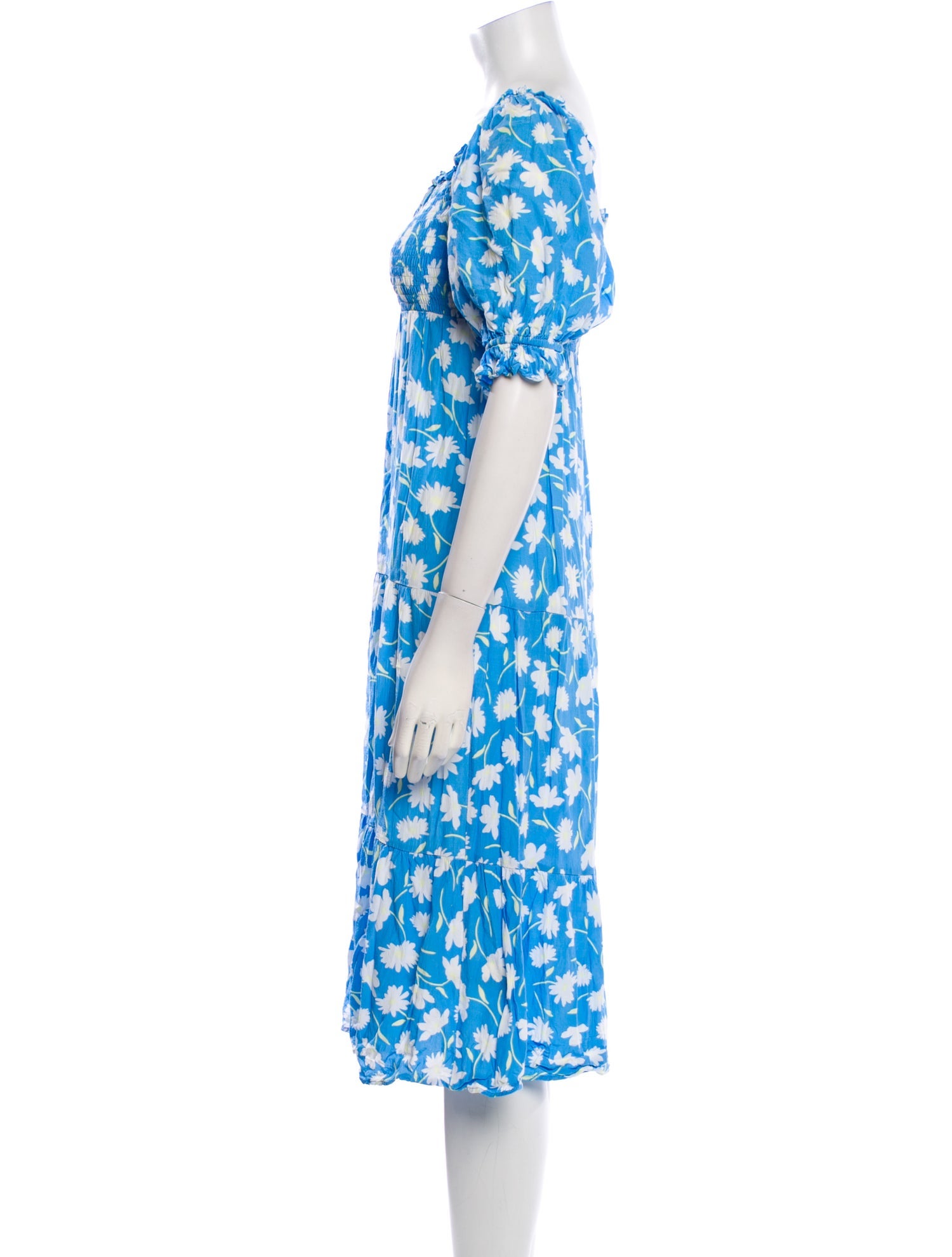 Faithfull The Brand Floral Print Midi Length Dress